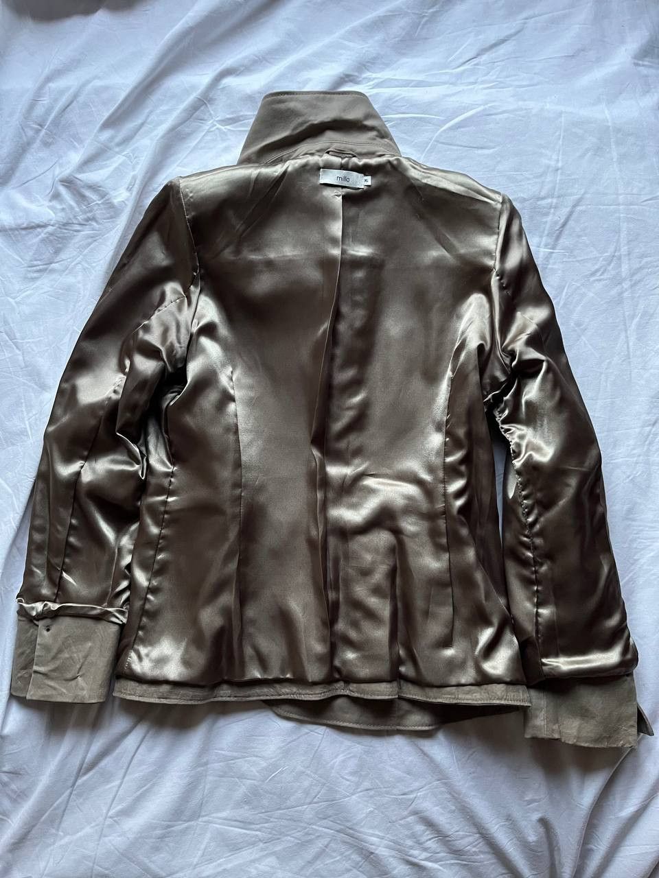 Other × Vintage Milla vintage women's beige pigskin leather blazer / jacket Size XL / US 12-14 / IT 48-50 - 9 Thumbnail