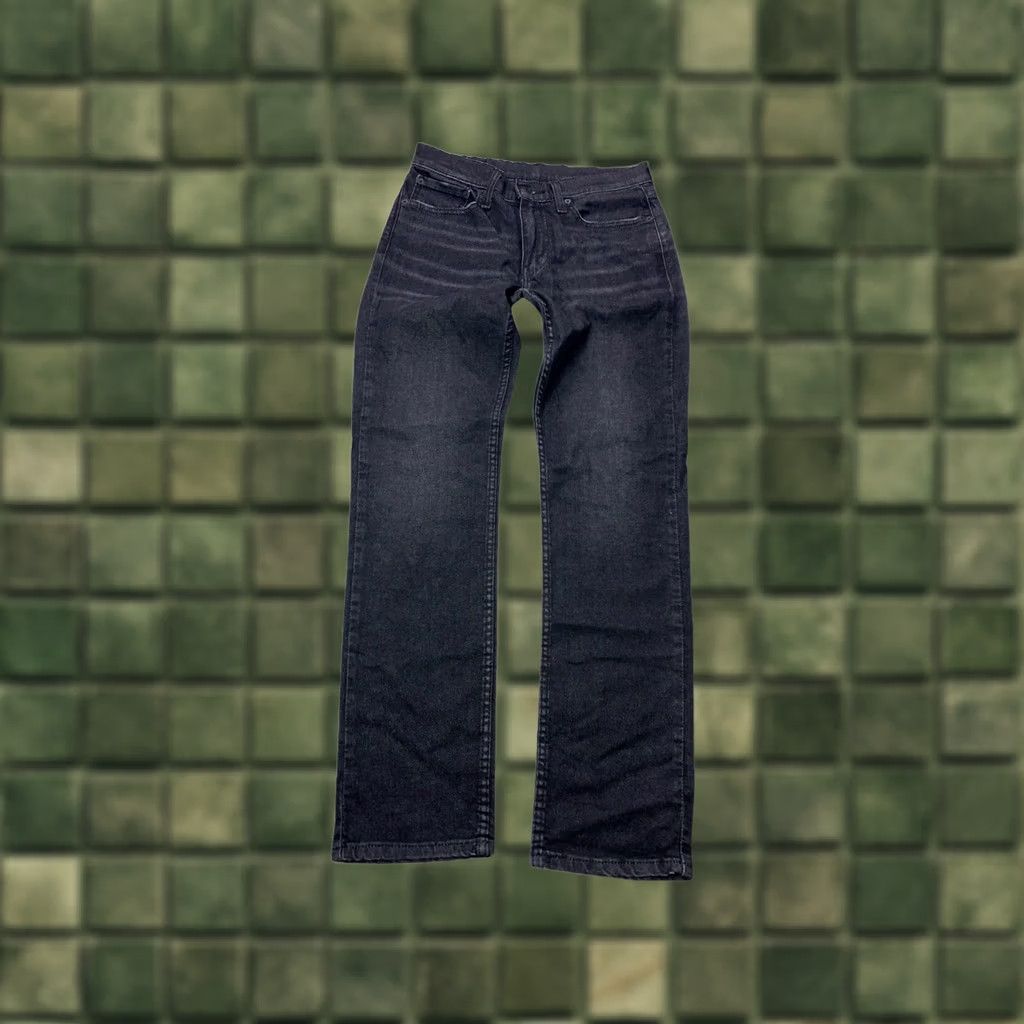 Levi's Levi’s 511 Black Flex Distressed Jeans 31x32 Mens Denim Straight Style Regular 5-Pocket Zip Modern Dark Wash Size US 31 - 1 Thumbnail