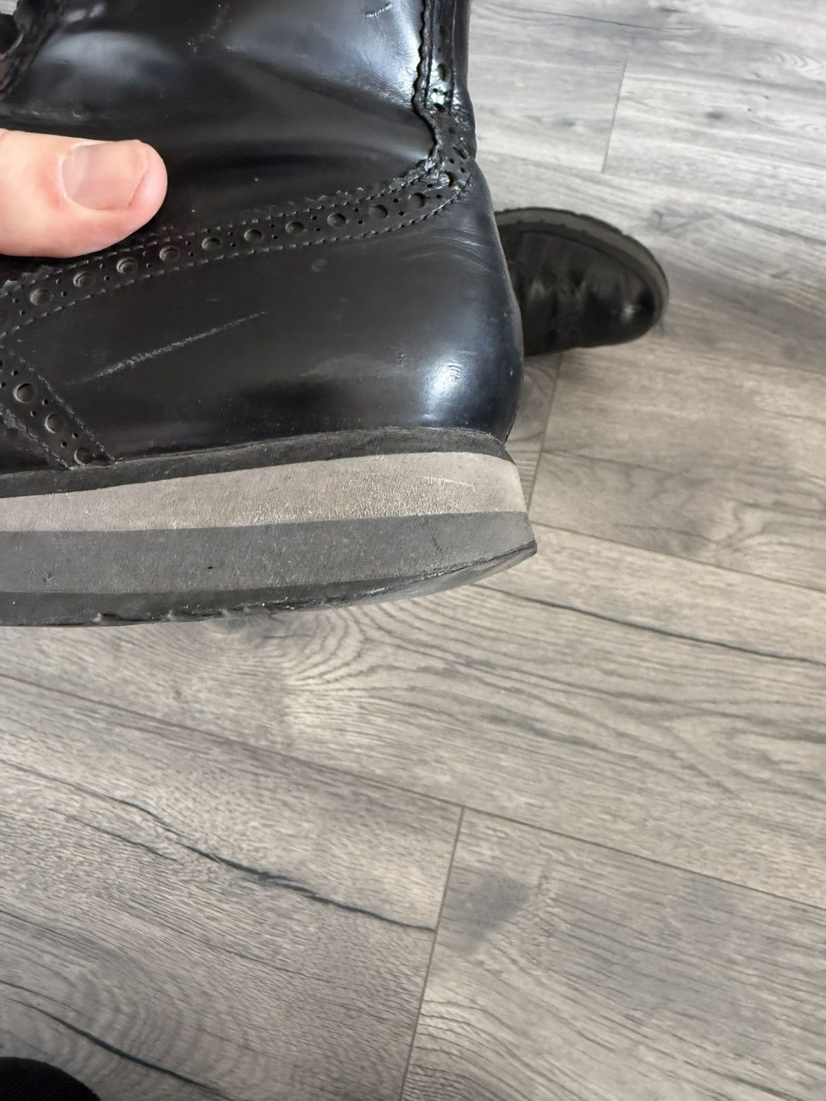Prada Black Leather Lace-Up Boots with Chunky Sole Size US 9.5 / EU 42-43 - 6 Thumbnail