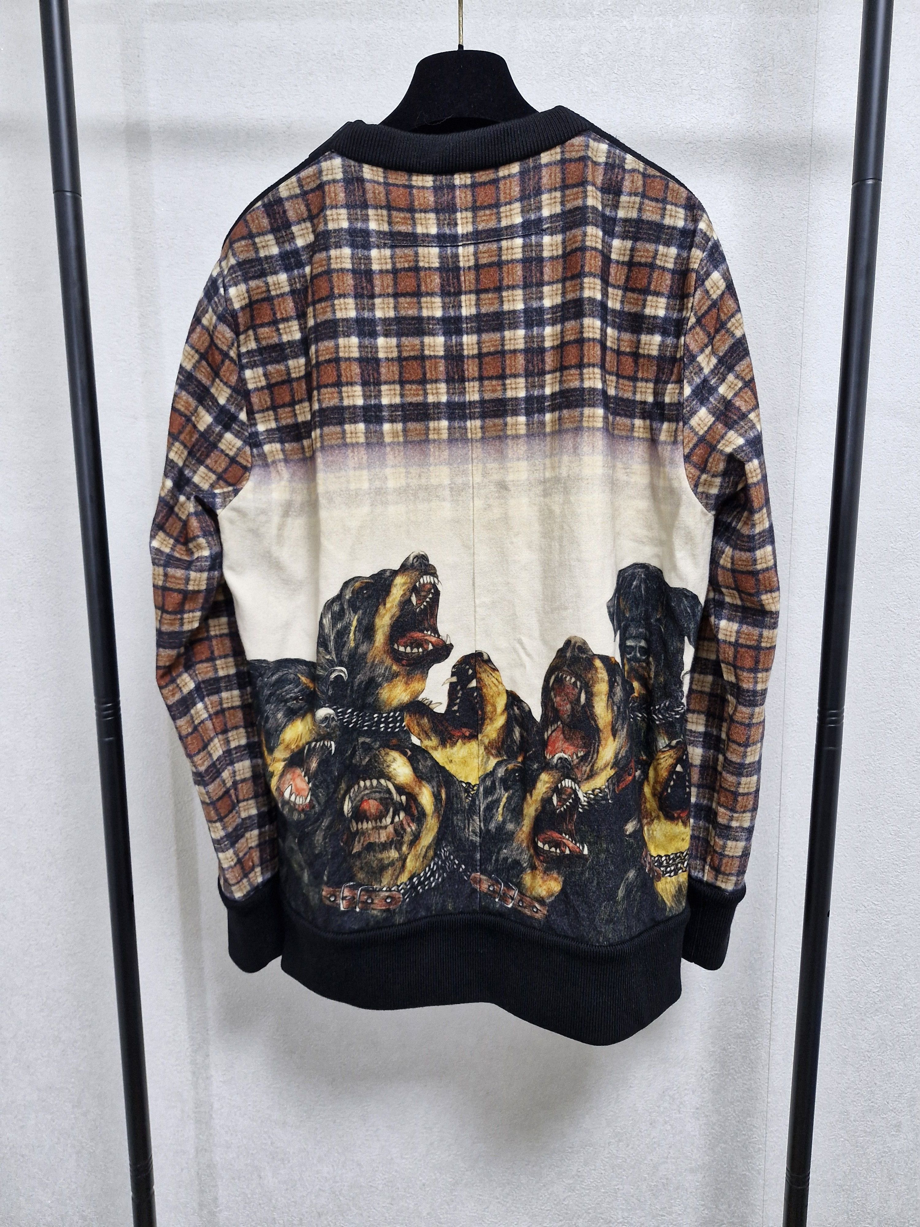 Givenchy GIVENCHY FW11 Tartan Rottweiler Sidezip Sweatshirt Size US S / EU 44-46 / 1 - 2 Thumbnail
