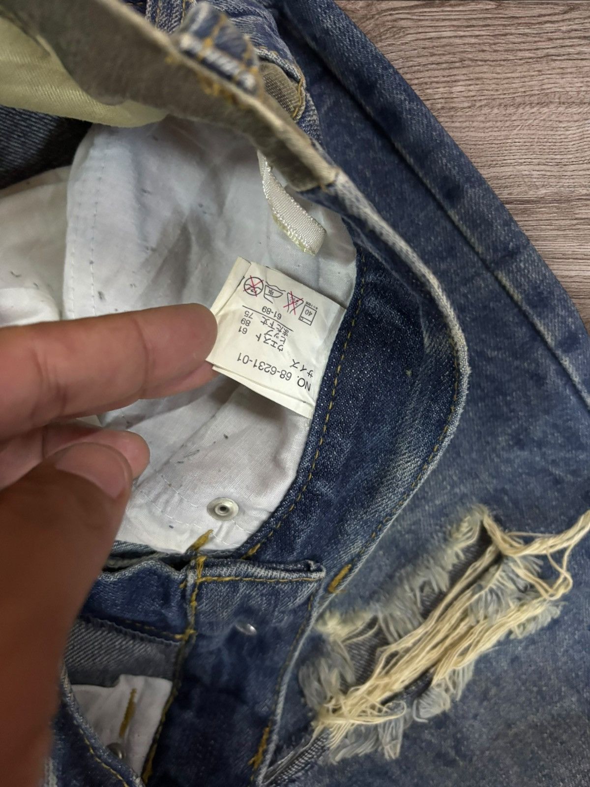 Jun Takahashi Japan Camo Undercover Inspired Grunge Ripped Jeans Size US 30 / EU 46 - 7 Thumbnail