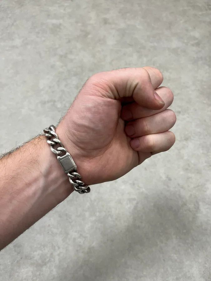 Maison Margiela AW2010 Maison Margiela Grey Cuban Link Armband Bracelet Size ONE SIZE - 3 Thumbnail