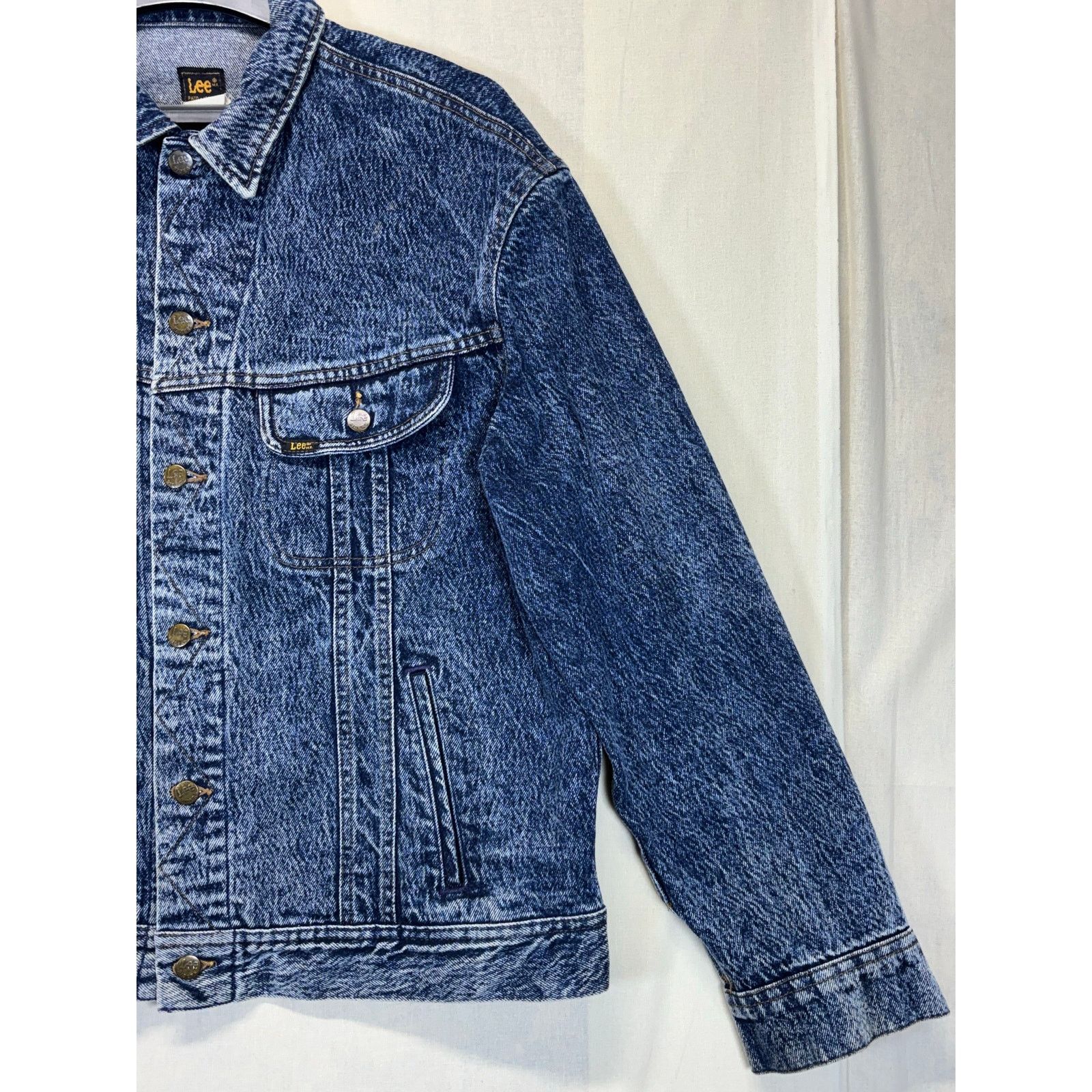 Lee Lee Denim Trucker Jacket Men’s Large Classic 4 Pocket Jacket Size US L / EU 52-54 / 3 - 12 Thumbnail