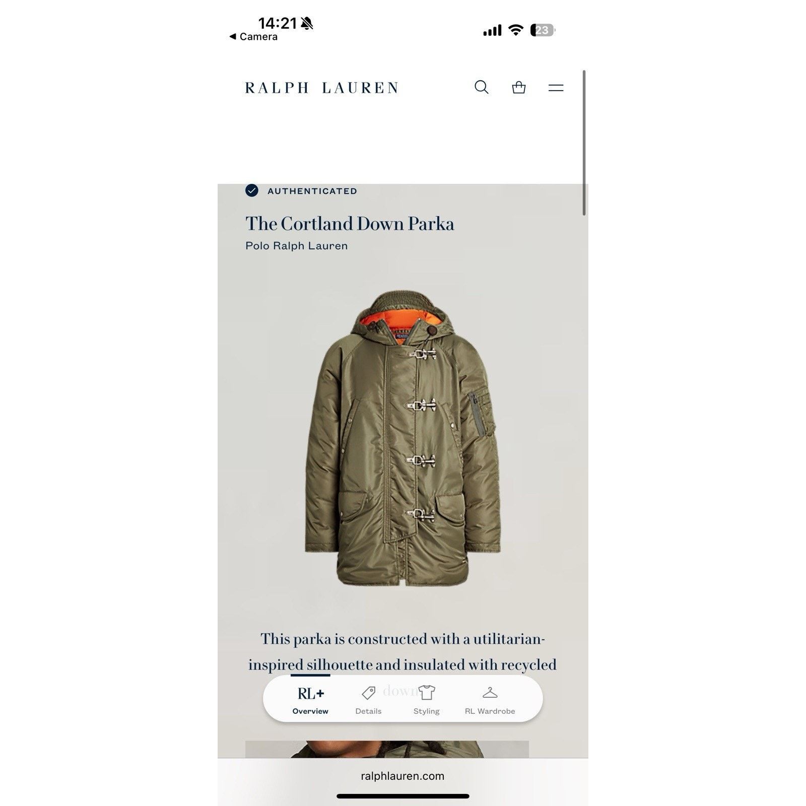 Polo Ralph Lauren Polo Voyager Green Men’s Winter Jacket Size M Size US M / EU 48-50 / 2 - 5 Thumbnail