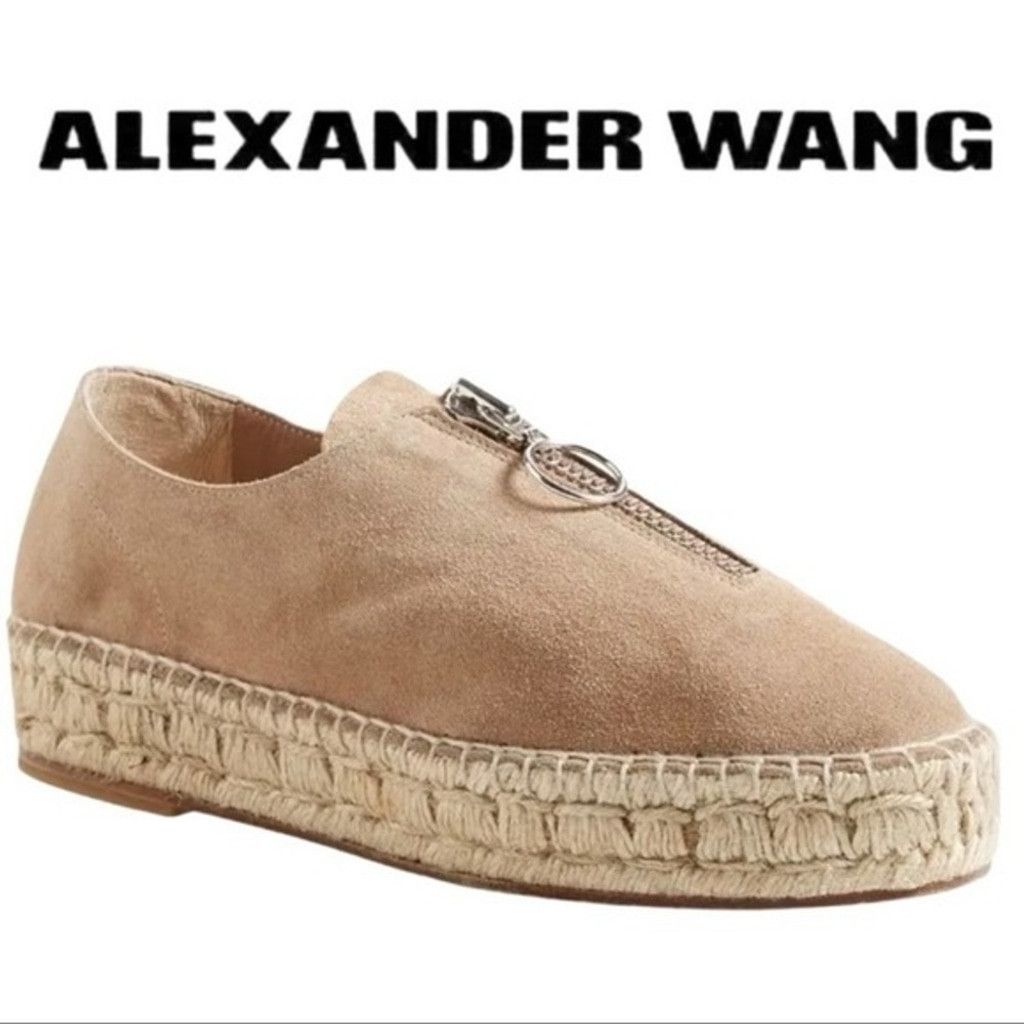 Alexander Wang Alexander Wang Devon Tan Suede Espadrille Shoes Size 38/8 Size US 8 / IT 38 - 1 Thumbnail