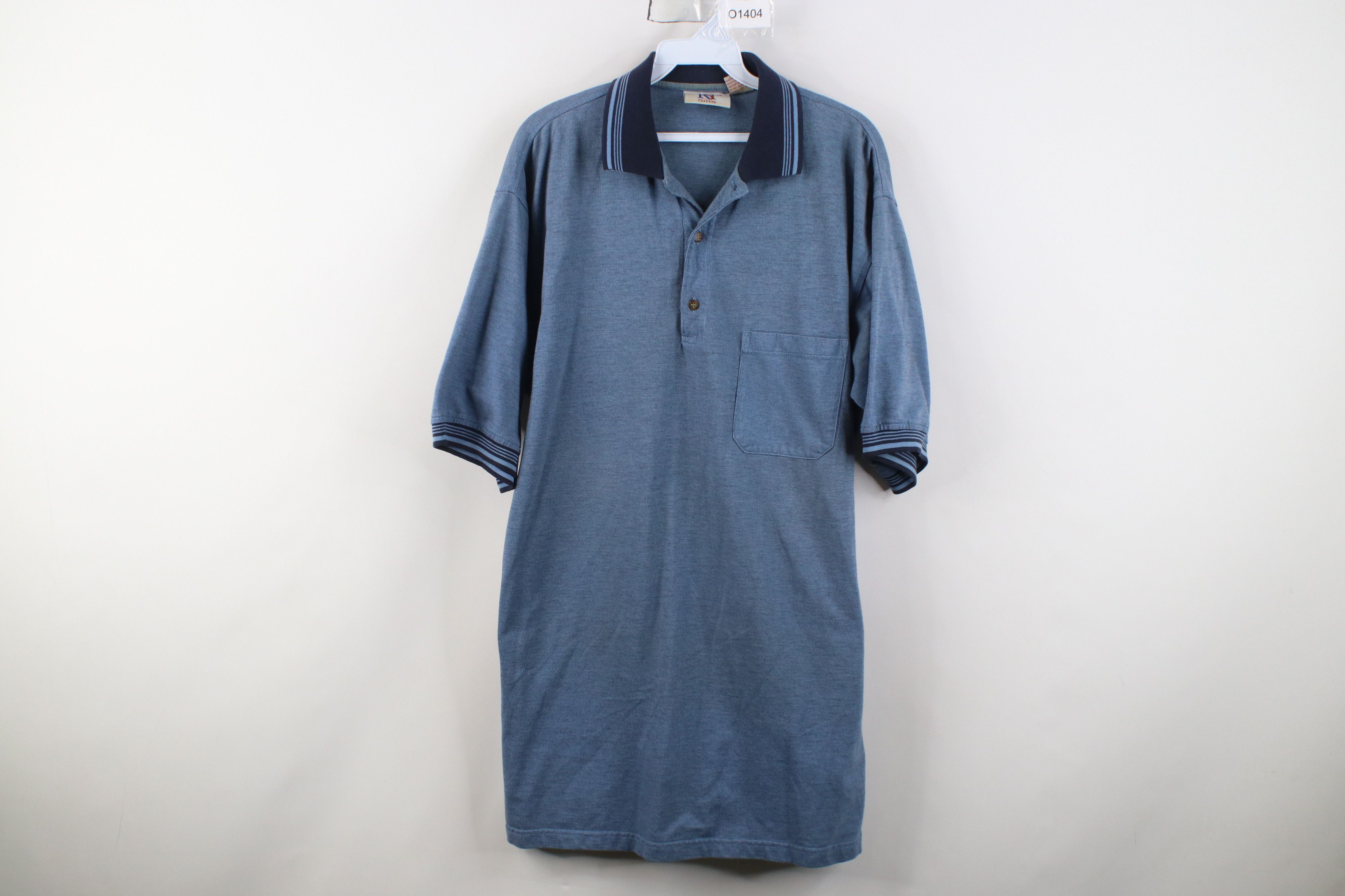 Vintage Vintage 90s Streetwear Knit Collared Golf Polo Shirt Blue Size US XL / EU 56 / 4 - 1 Thumbnail