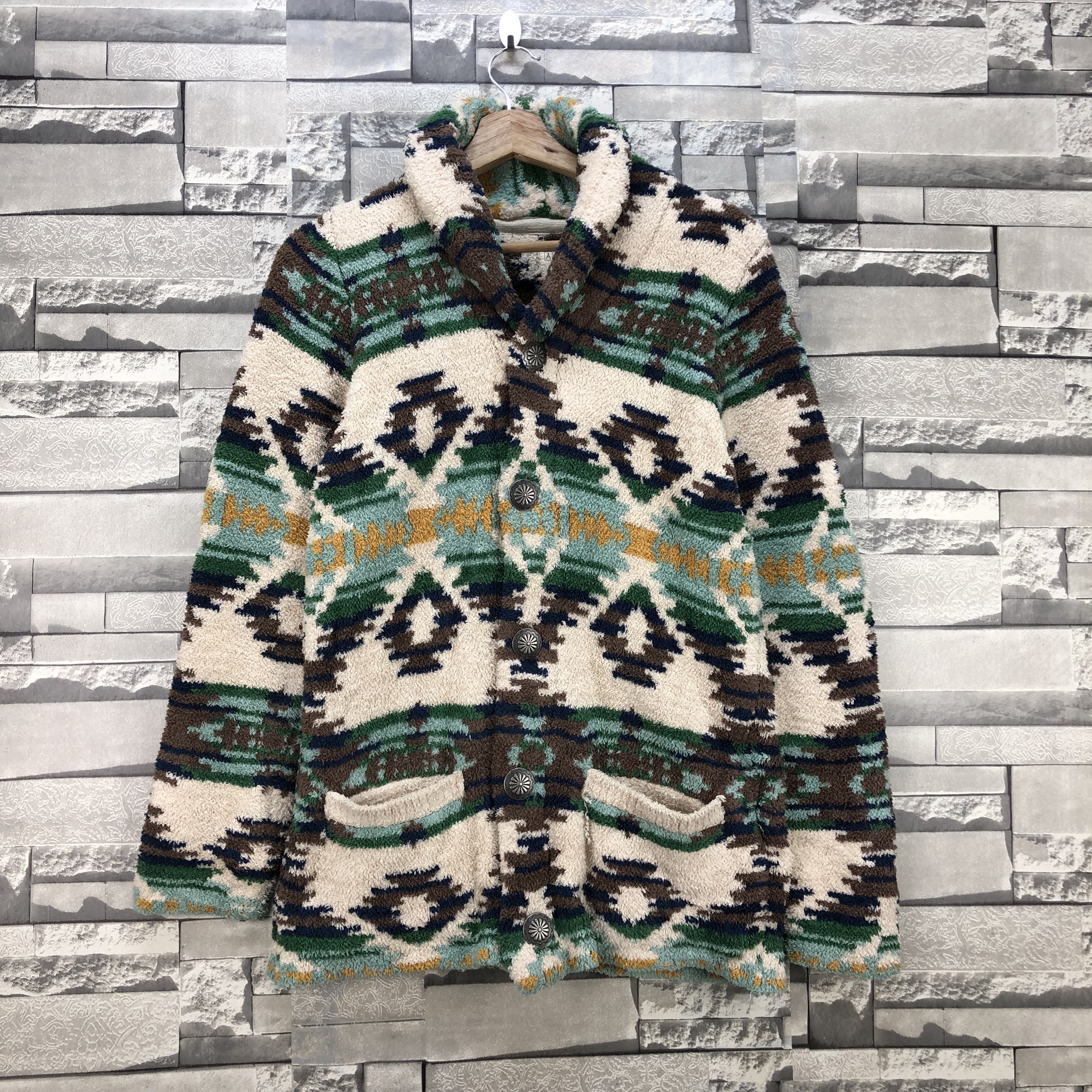 Aztech Mountain × Japanese Brand Vintage Japanese Brand Arh Fleece Navajo Style Size S / US 4 / IT 40 - 2 Thumbnail