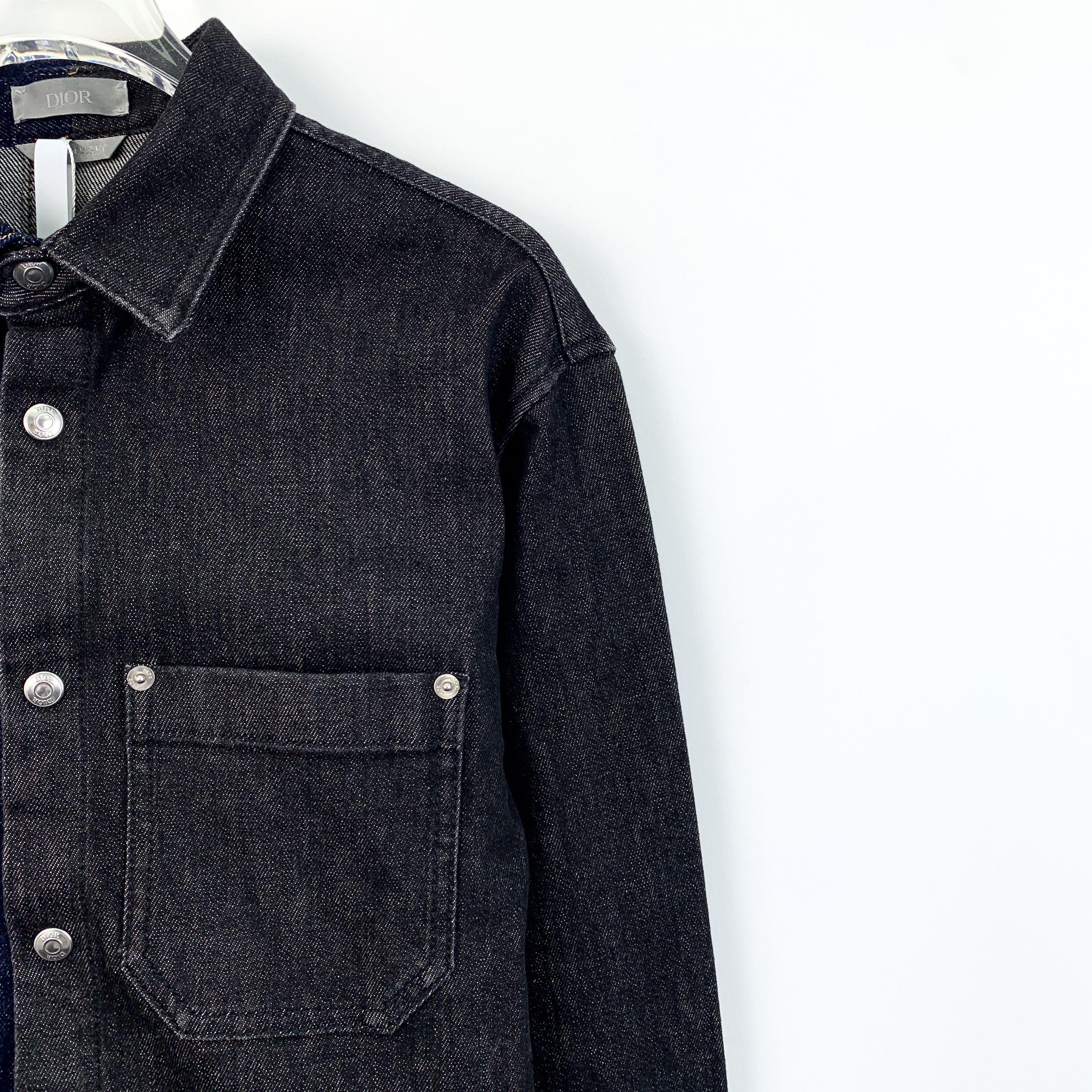 Dior CM0266 Dior Two-Tone Denim Shirt Black & Dark Blue Cotton-Bl Size US S / EU 44-46 / 1 - 3 Thumbnail
