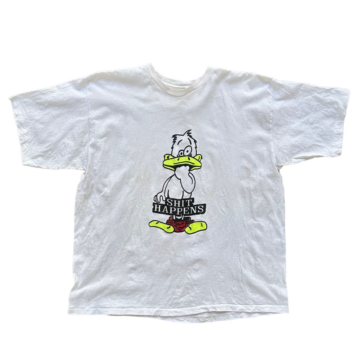 Band Tees Vintage Shit Happens Duck Shirt Made in USA Size XL Size US XL / EU 56 / 4 - 1 Thumbnail