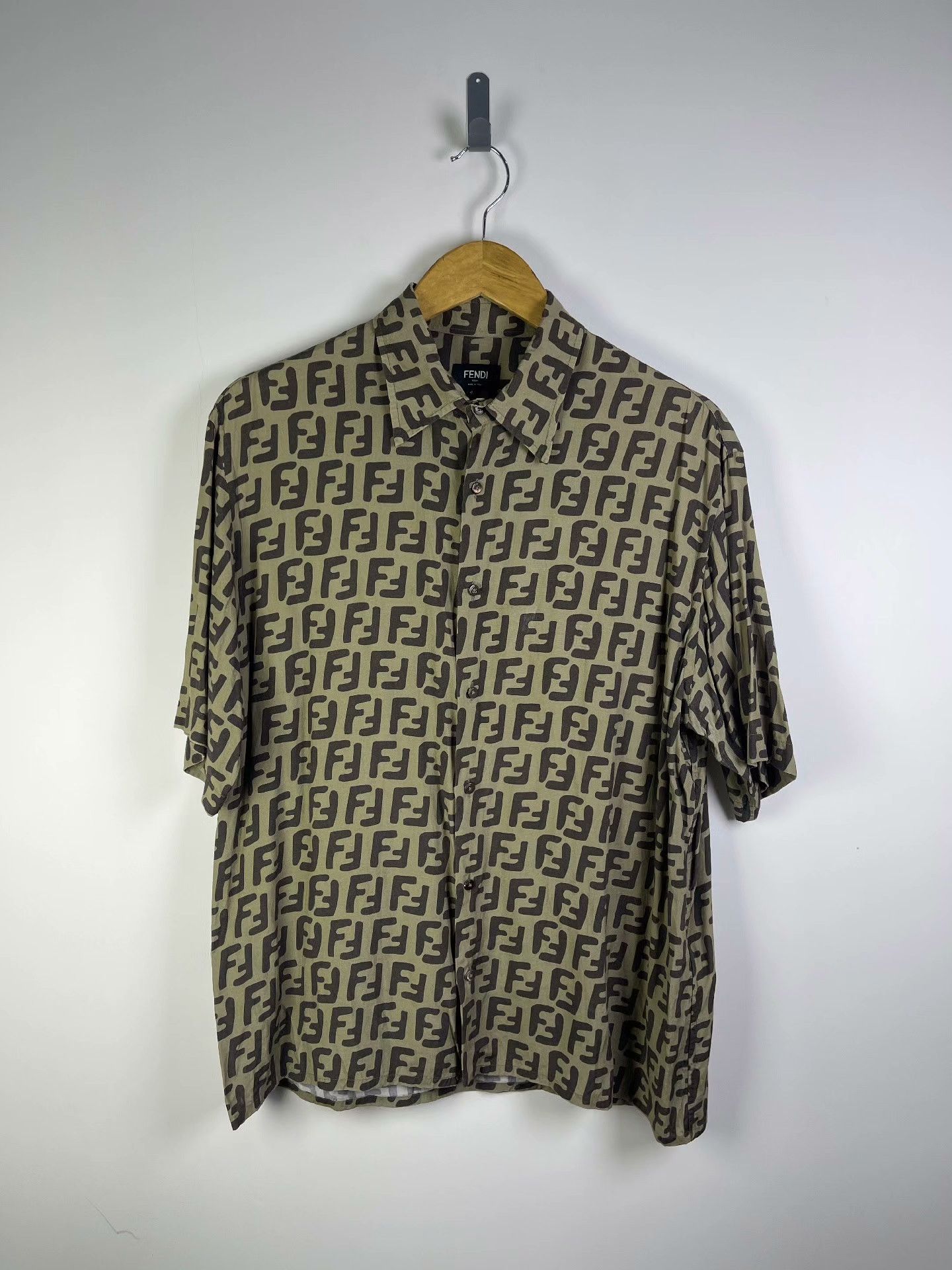 Fendi FENDI Short Sleeve Logo Print Shirt Size US XXS / EU 40 - 1 Thumbnail