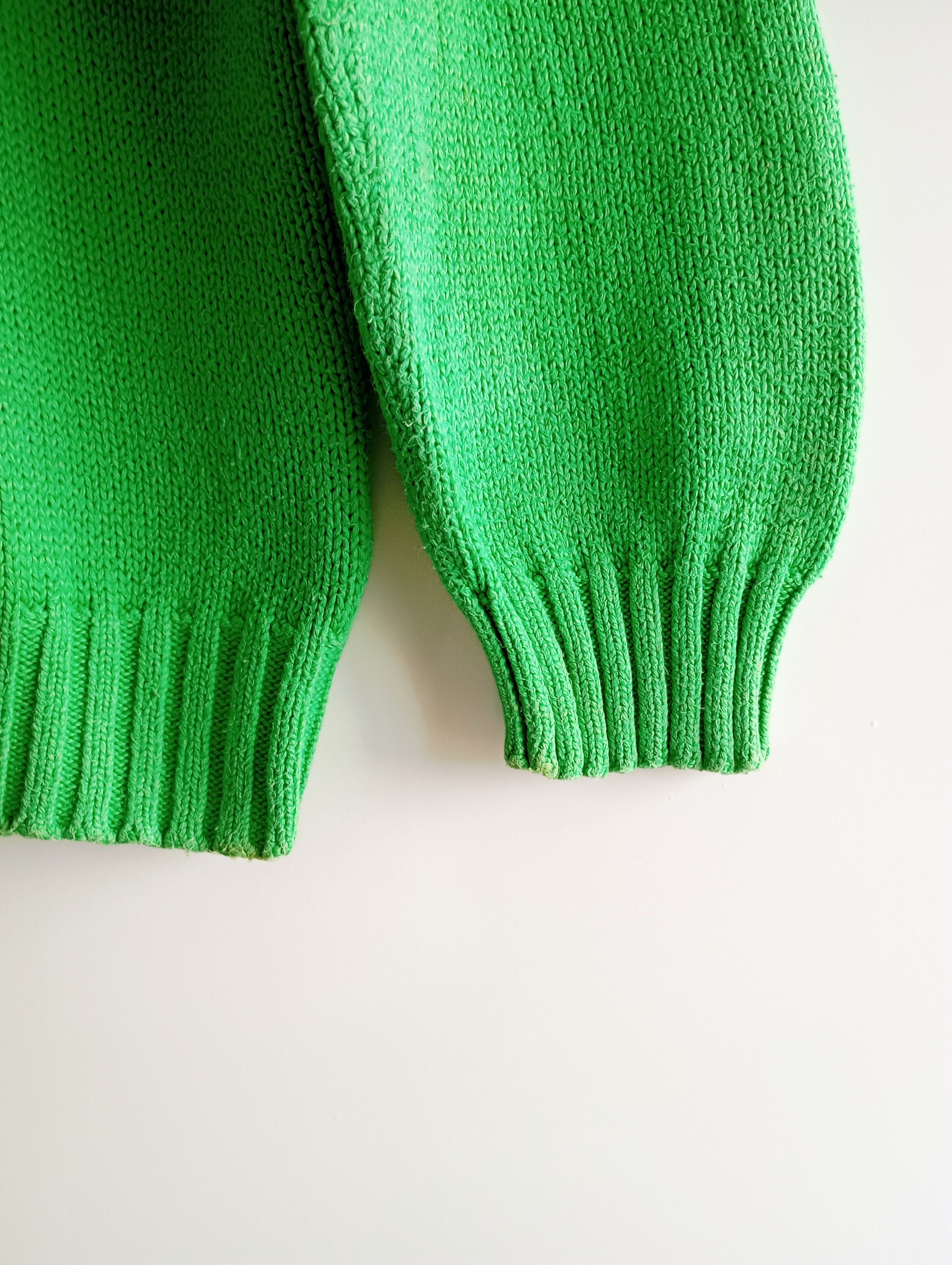 Polo Ralph Lauren Polo Ralph Lauren Green Cable Knit Sweater Oldmoney Size L Size US L / EU 52-54 / 3 - 12 Thumbnail