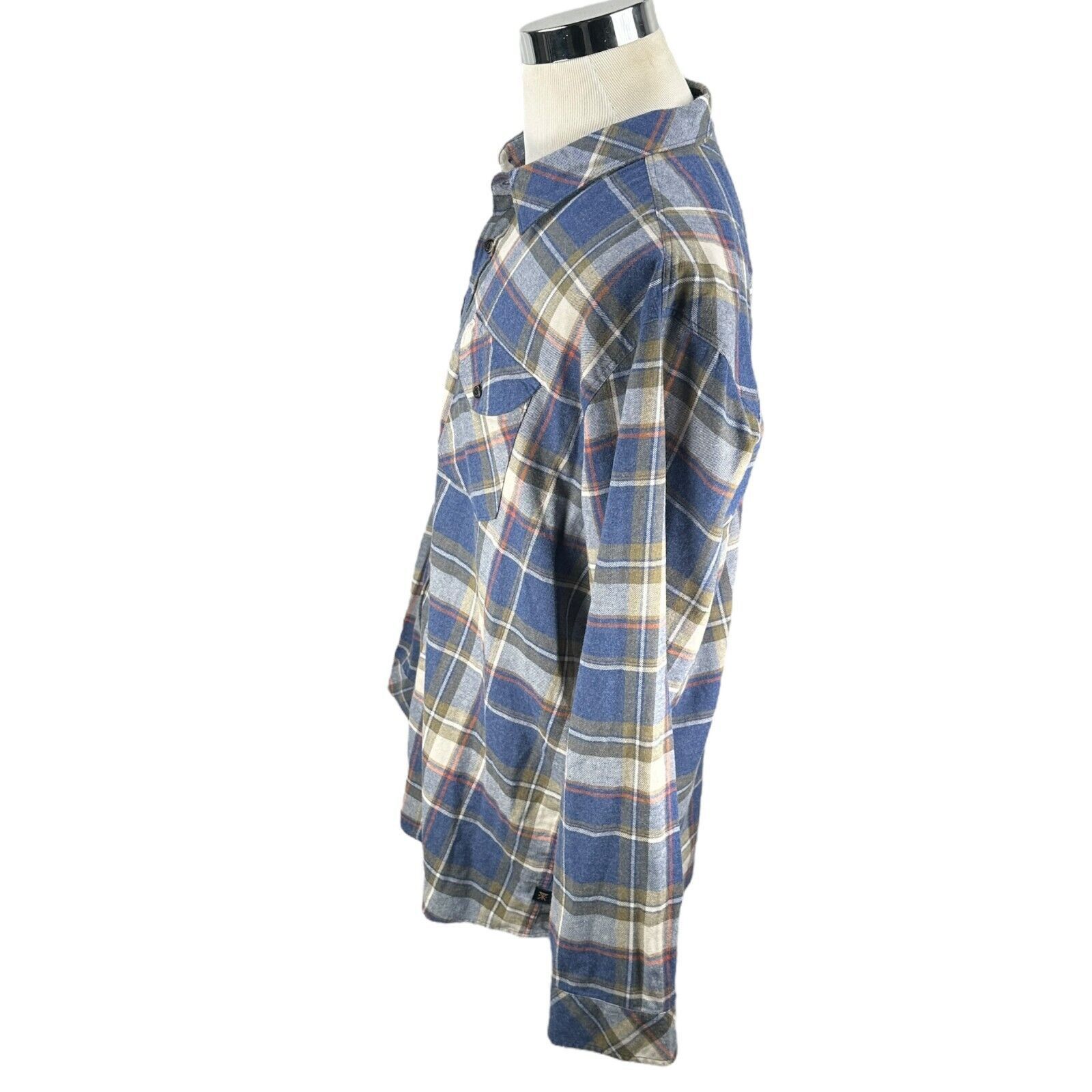 Roark Roark Flannel Shirt Men's 2XL XXL Blue Gray Check Button Size US XXL / EU 58 / 5 - 4 Thumbnail
