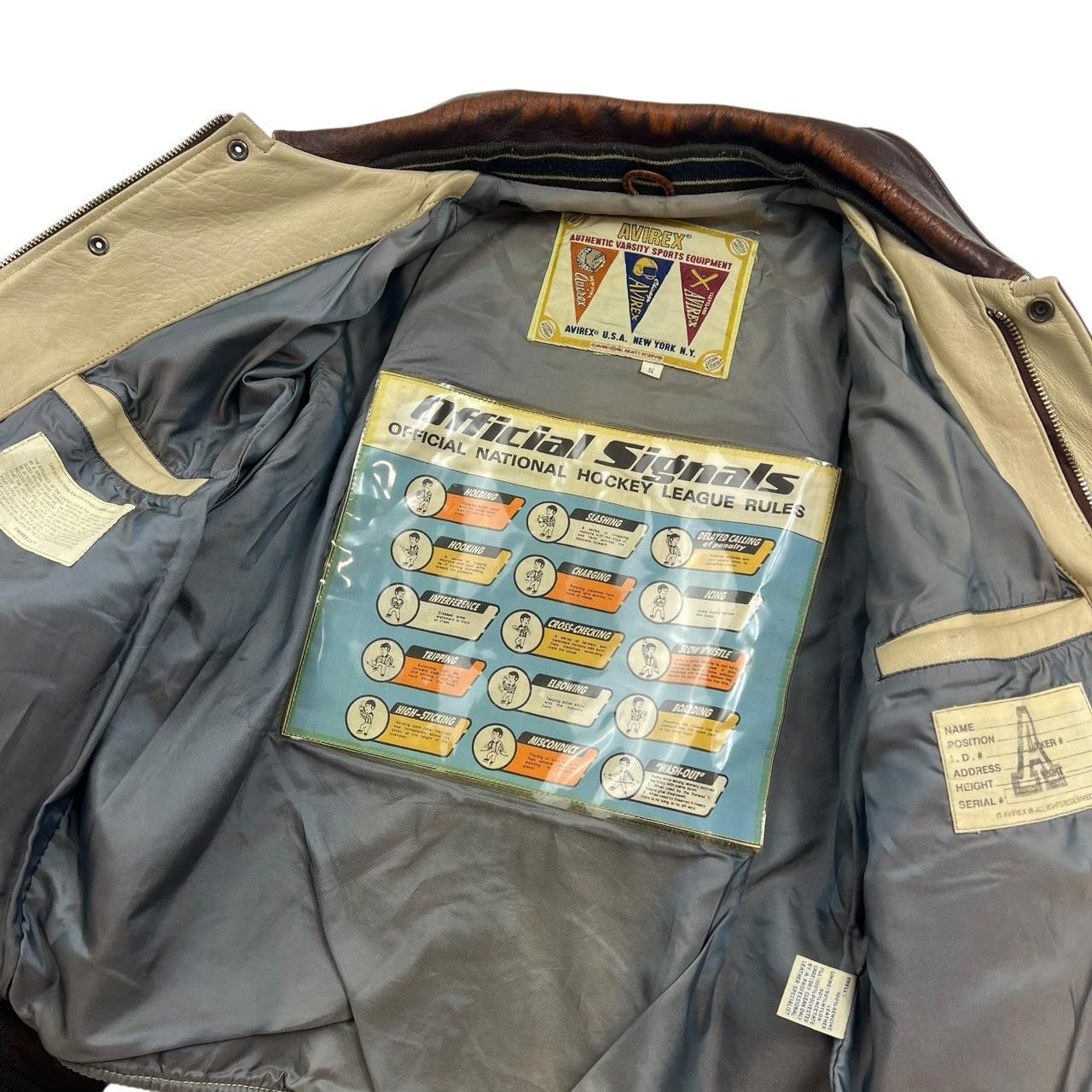 Avirex Vintage Avirex Hockey All Star Goalers Leather Jacket Small Size US S / EU 44-46 / 1 - 6 Thumbnail
