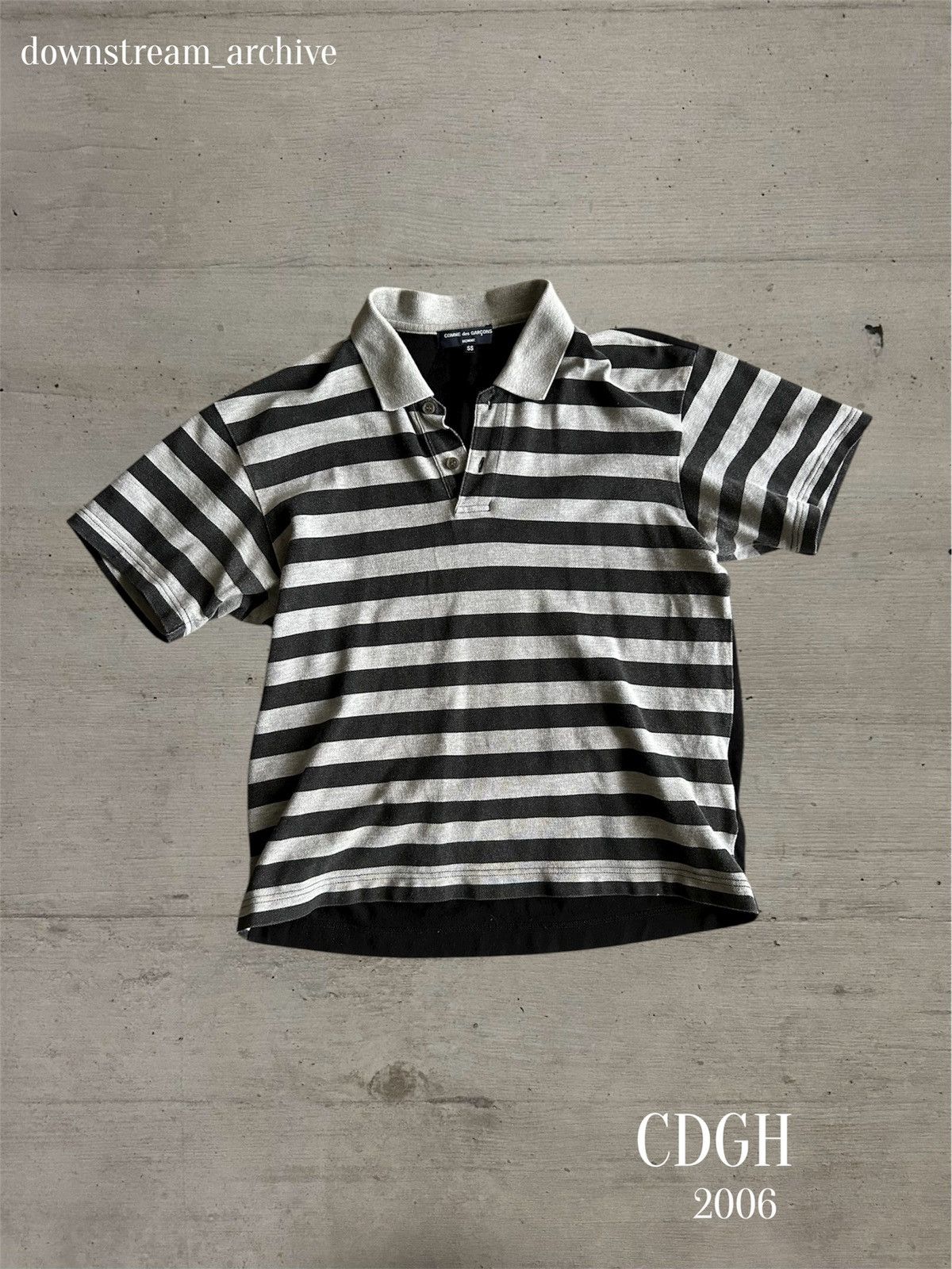 CDG Homme stripped Polo shirt