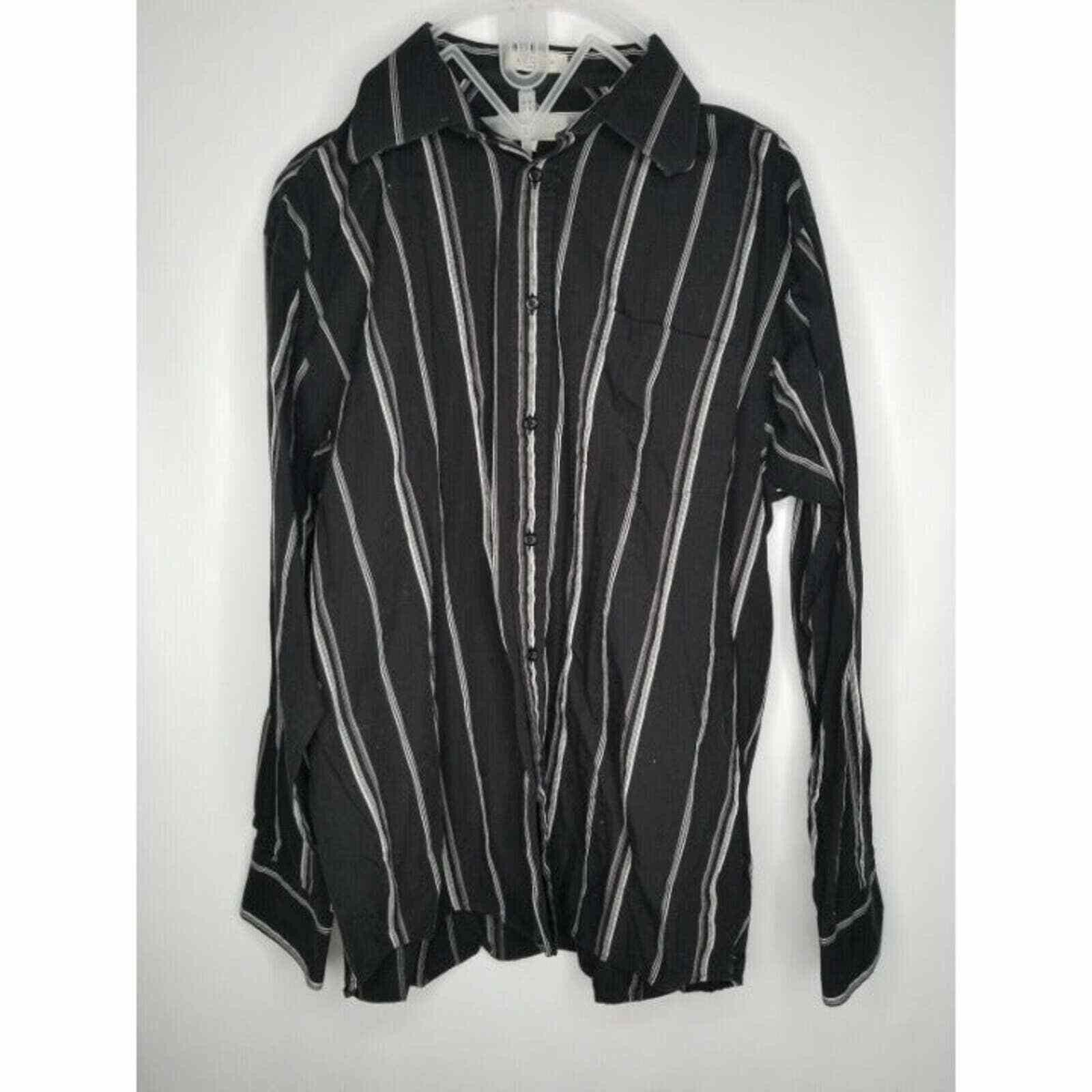 Eighty Eight Eighty Eight Dress Shirt XL Button Front Down Collared Blac Size US XL / EU 56 / 4 - 2 Thumbnail