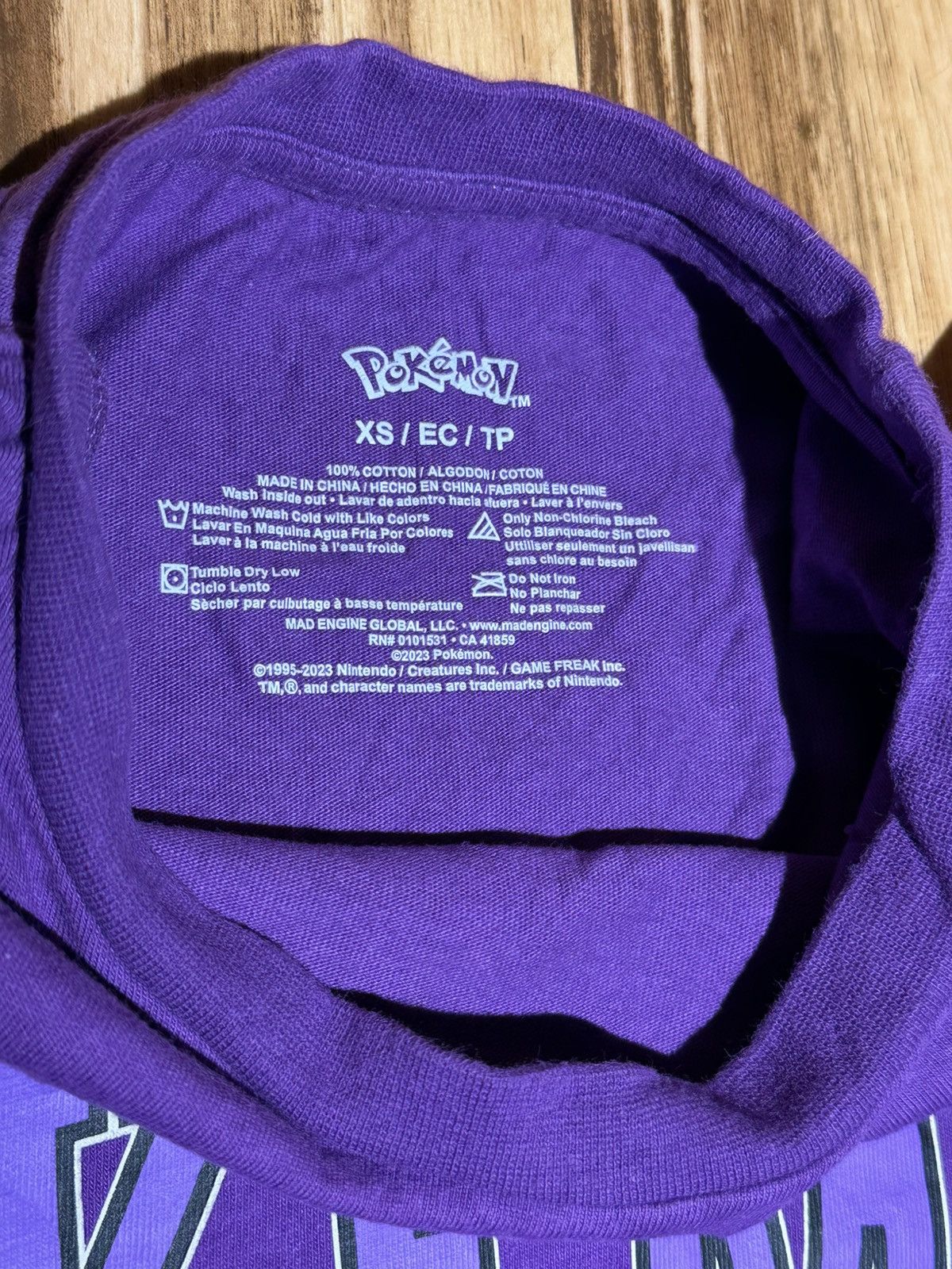 Pokemon Purple Pokémon Ghost Type T-Shirt Size XS Size US XS / EU 42 / 0 - 5 Thumbnail