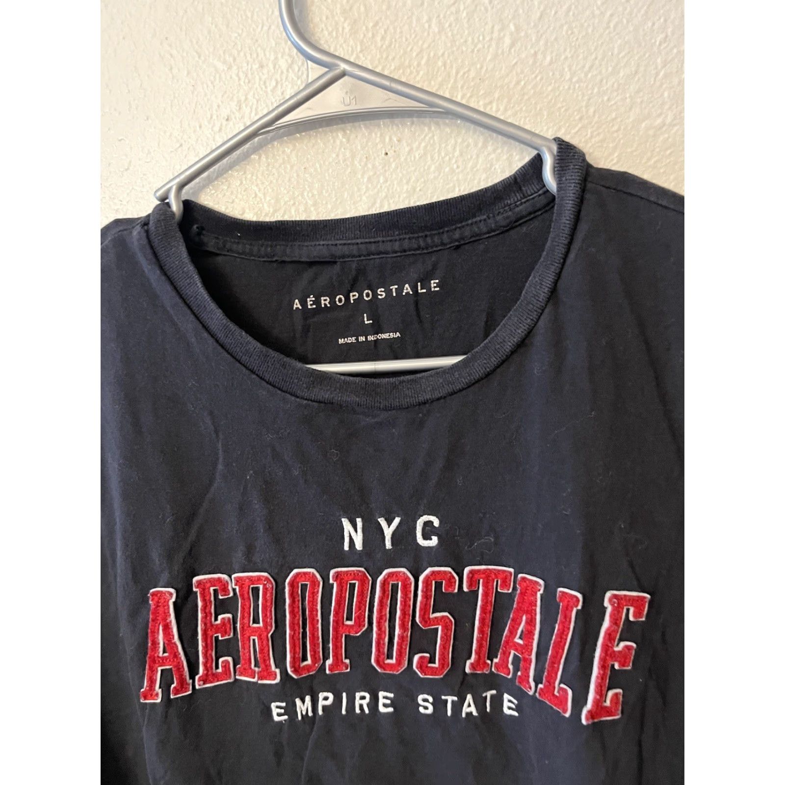 Aeropostale Aeropostale Mens T-Shirt Large Black Logo Short Sleeve Casual - Regular Fit Shirt Adult Mens Size US L / EU 52-54 / 3 - 2 Thumbnail