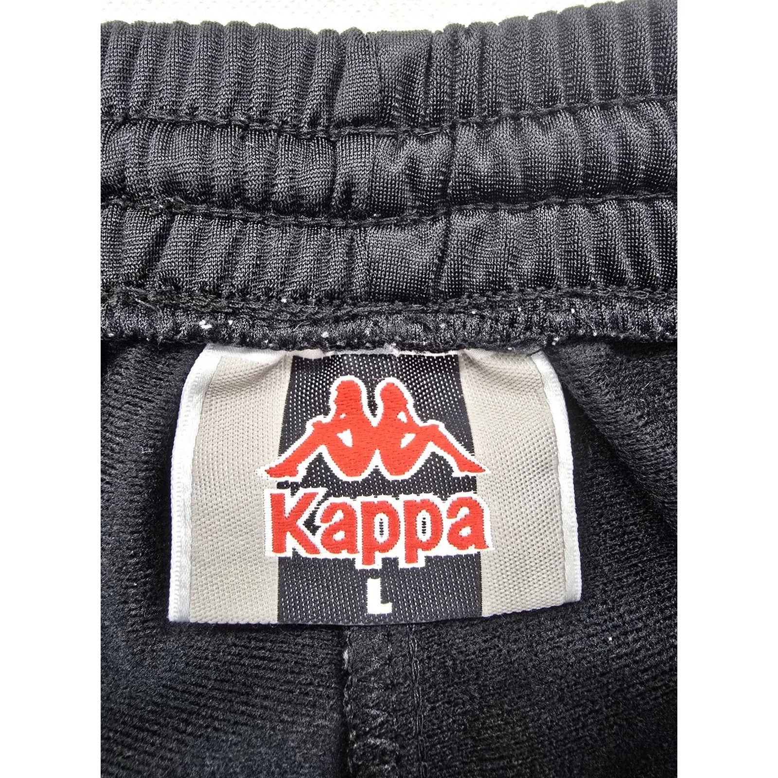 Kappa Kappa Men's Black Track Pants Size L Drawstring Stripe Polyester Size US 33 - 3 Thumbnail