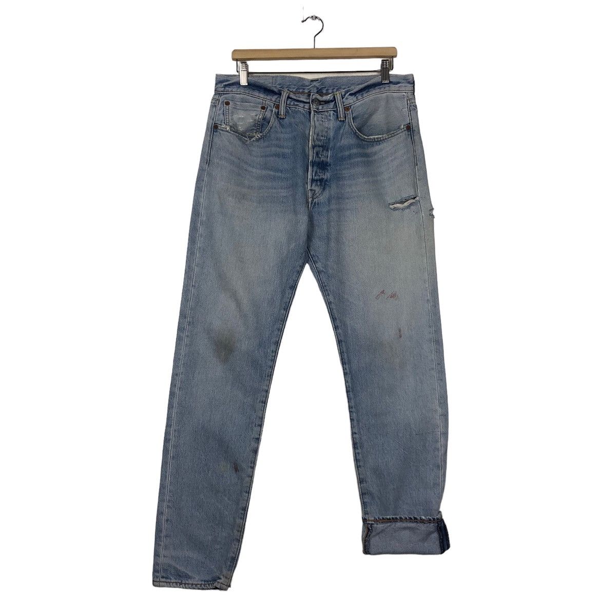 Levi's 🔥VINTGE ACID WASH DESIGN DENIM JEANS LEVI’S 501 Size US 32 / EU 48 - 13 Thumbnail