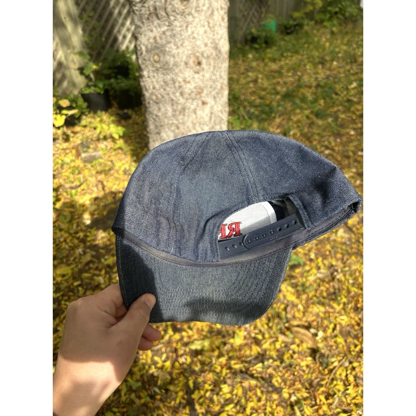 Denime VINTAGE SnapBack Hat Cap RFD TV denim Nebraska adjustable blue Mens Cap Size ONE SIZE - 4 Thumbnail