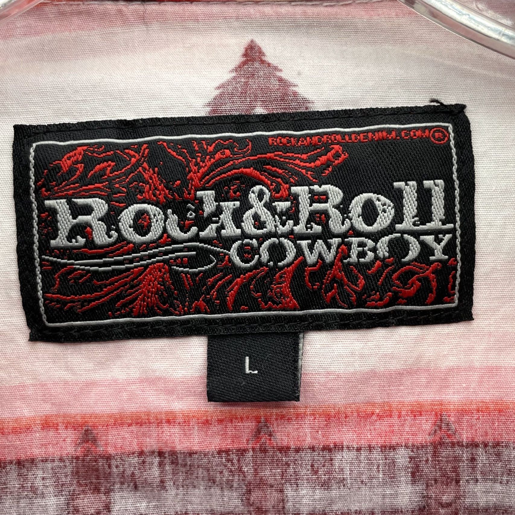 Vintage Rock & Roll Cowboy Pearl Snap Shirt Men's Large Southwestern Rodeo Geometric Southwest 90s Western Cowboy Button-Up Shirt Mens Large Red Size US L / EU 52-54 / 3 - 4 Thumbnail