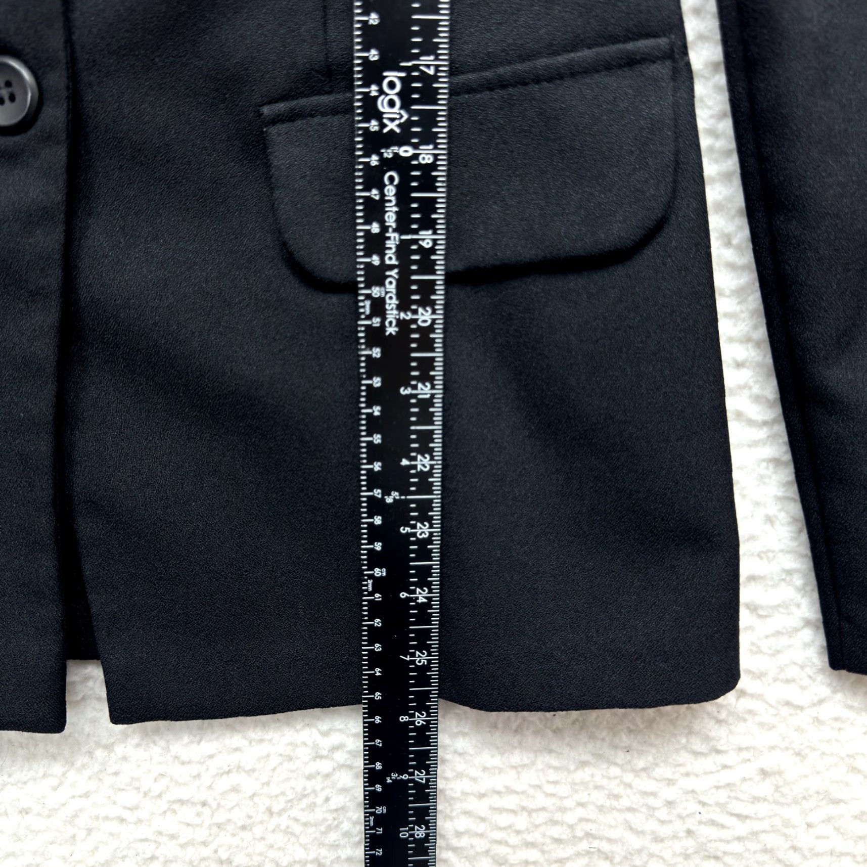 Vintage VINTAGE City Triangles Blazer Jacket Women 90s Y2K Black Button Up Unlined Corpcore Office 8 Medium Size M / US 6-8 / IT 42-44 - 4 Thumbnail