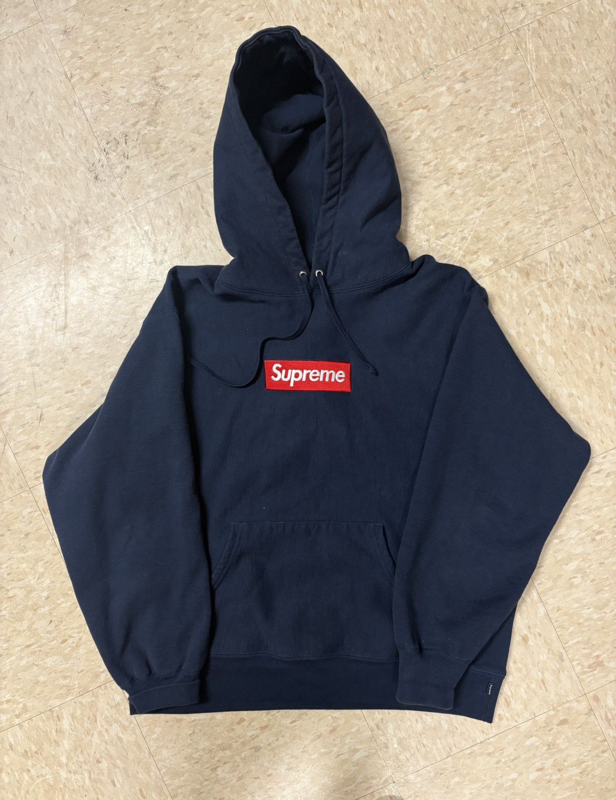 Supreme Supreme Box Logo Hoodie (navy blue) | Grailed