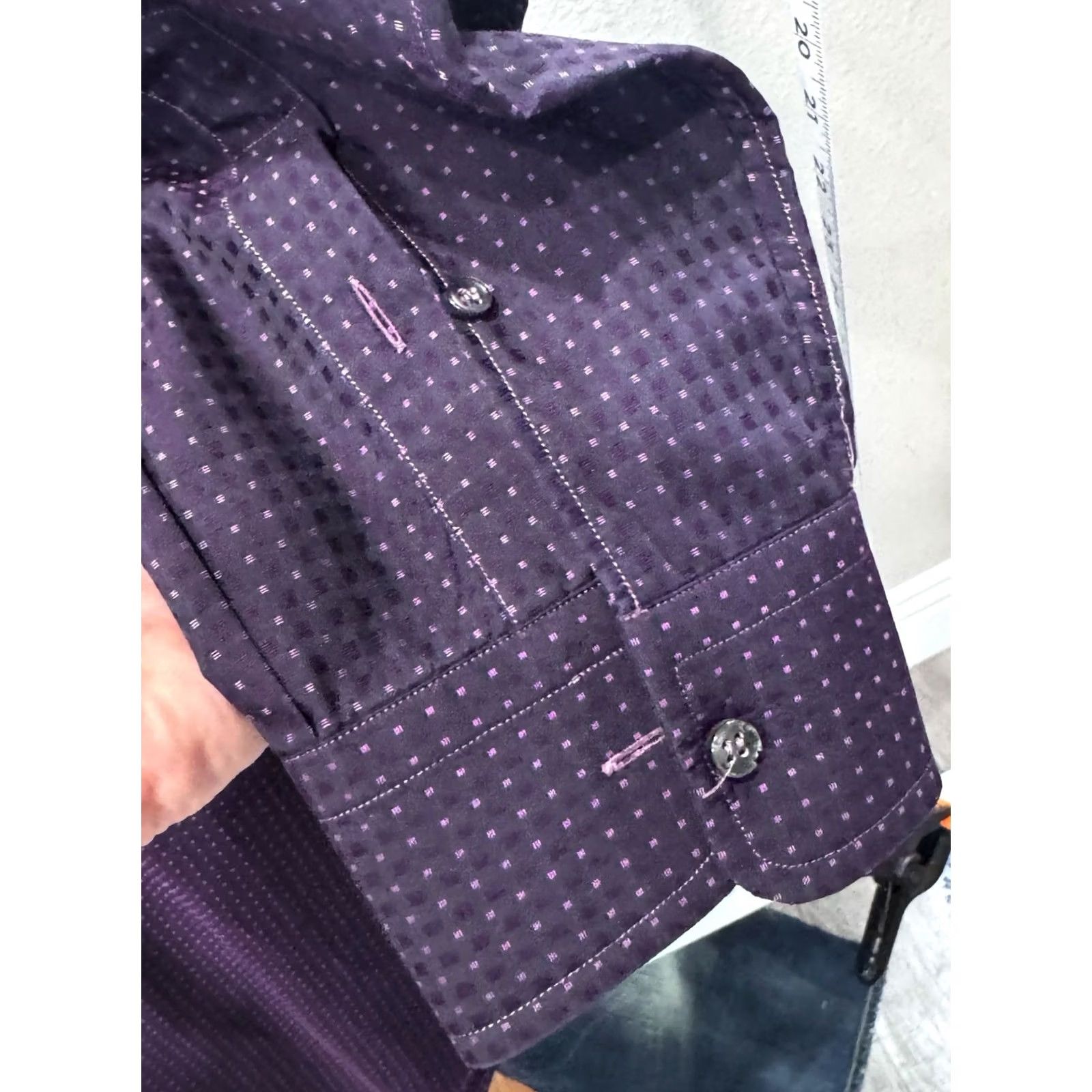 Zanella Zanella Italy Purple Dot LONG SLEEVE SHIRT 2XL XXL 18 x 36/37 Size US XXL / EU 58 / 5 - 3 Thumbnail