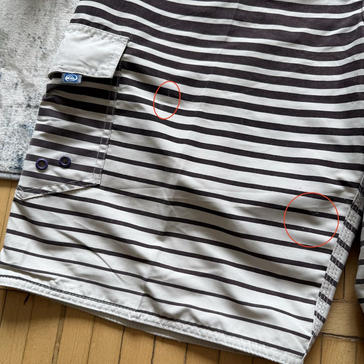 Quiksilver 📌 Vintage Y2K Quiksilver Surfing BoardShorts Embroidered Size US 36 / EU 52 - 6 Thumbnail