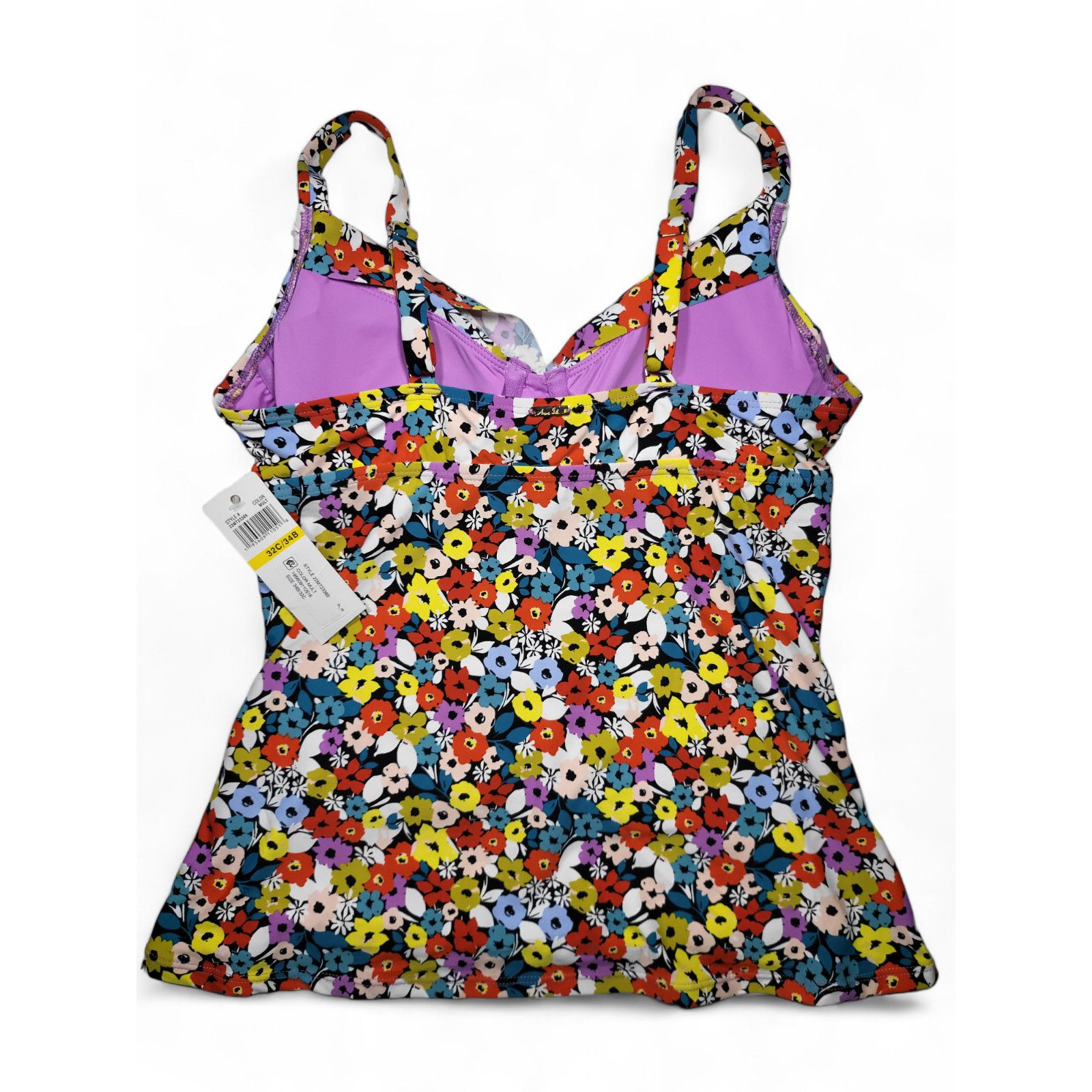 Other NWT ANNE‎ COLE Flower Field Twist Shirred Tankini Top 32C Size ONE SIZE - 4 Thumbnail