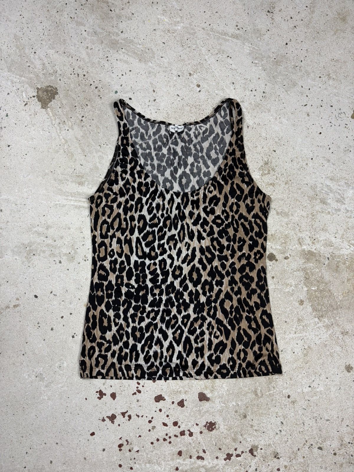 Dolce & Gabbana Vintage 2000s Dolce & Gabbana Underwear Leopard Print Tank Size S / US 4 / IT 40 - 1 Thumbnail