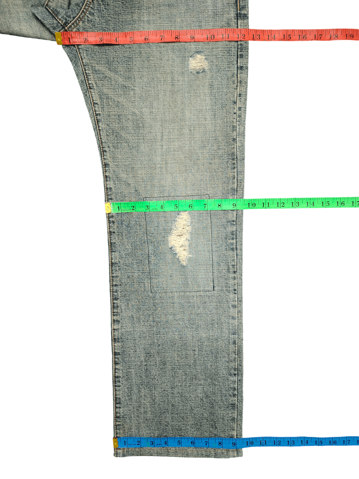 Kapital 1990s Morgan Homme Distress Rusty Faded Patchwork Jeans Size US 31 - 10 Thumbnail