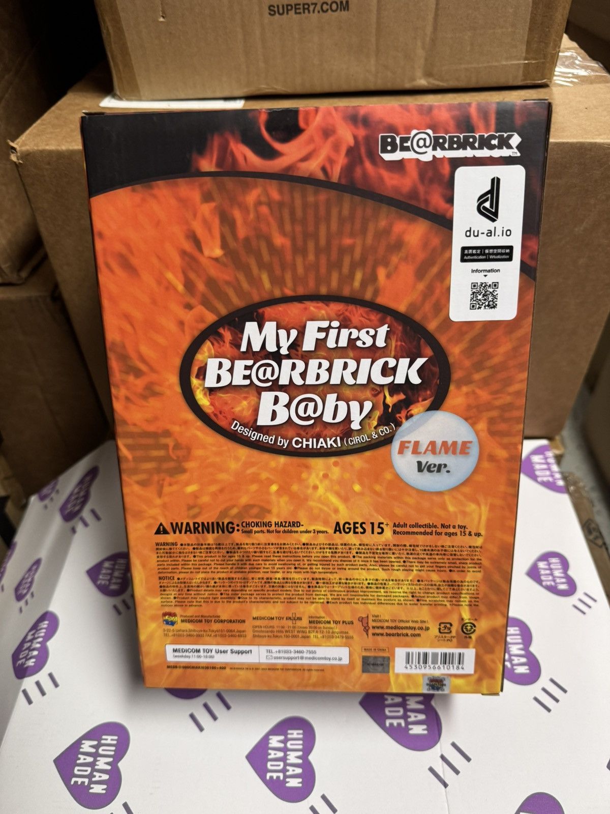 Medicom Toy Bearbrick My First BaBy "Flame" 100% & 400% Set Size ONE SIZE - 3 Thumbnail
