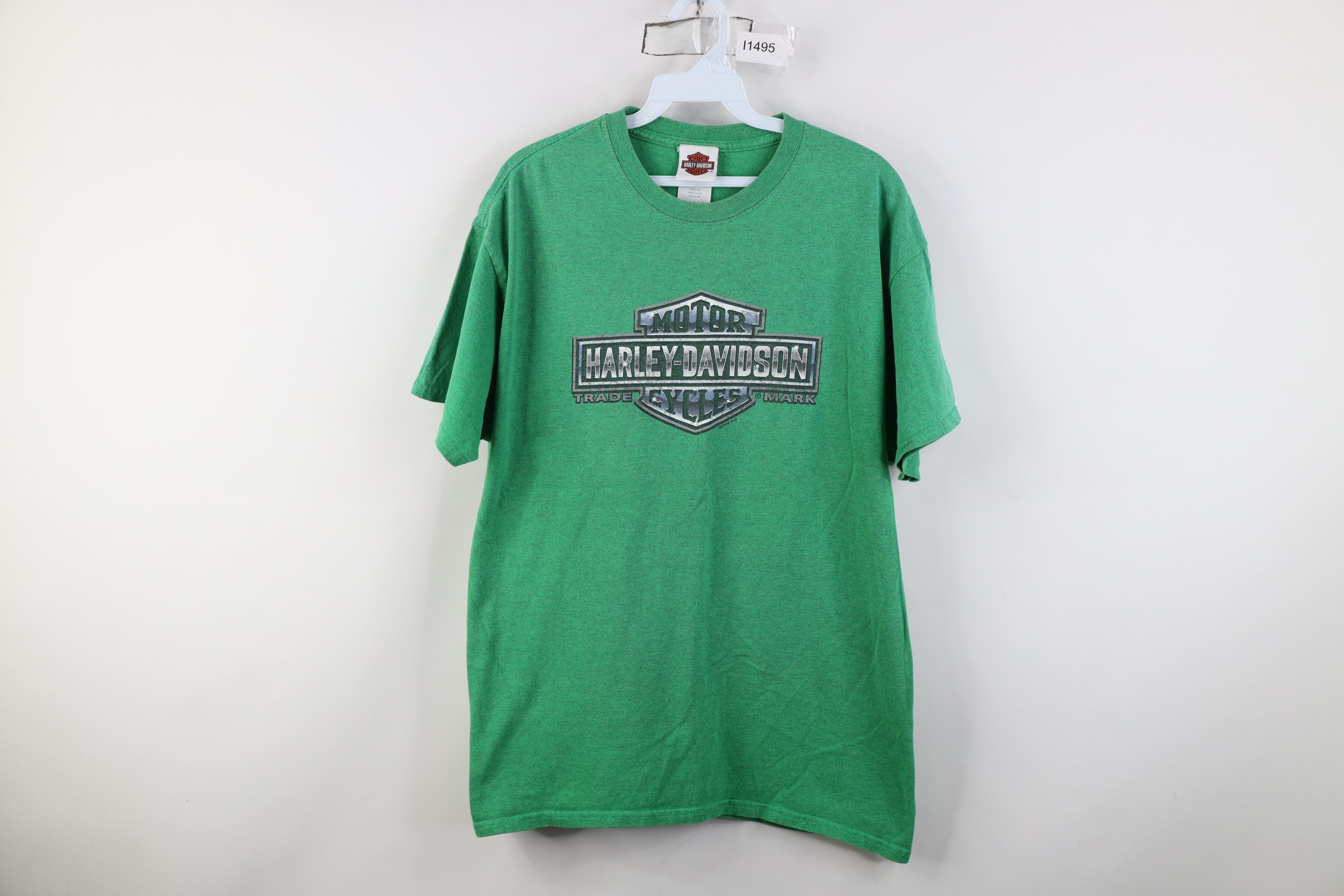 Harley Davidson Vintage Y2K Harley Davidson Spell Out Big Logo T-Shirt Green Size US L / EU 52-54 / 3 - 1 Thumbnail