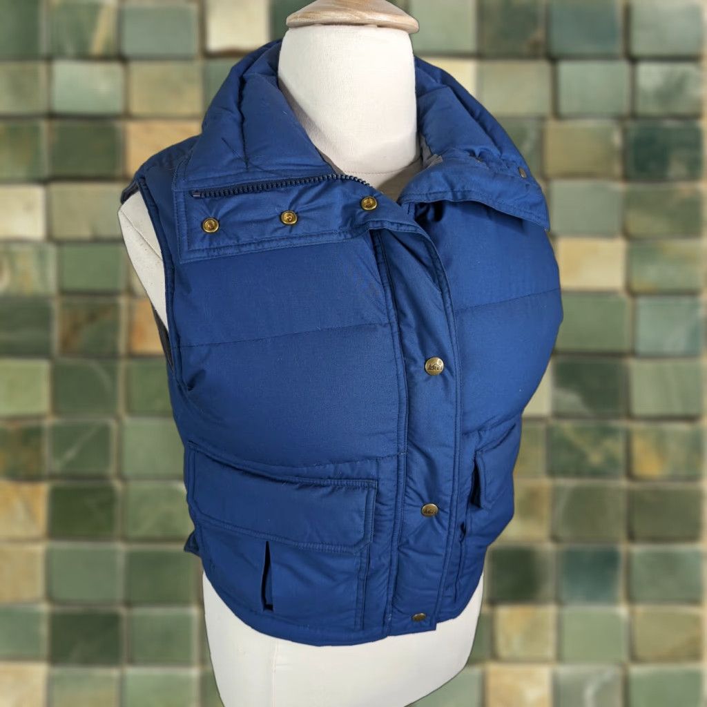 Vintage VINTAGE REI Vest Puffer Down Snap Pocket Blue Womens Large 80s Jacket Size L / US 10 / IT 46 - 1 Thumbnail