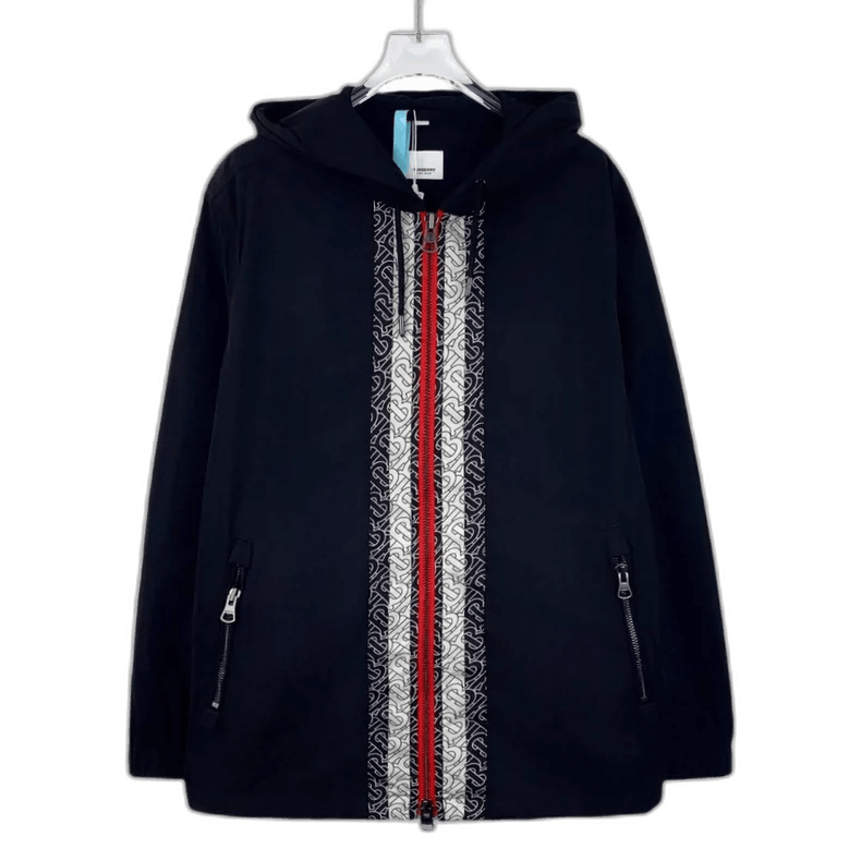 Burberry Burberry Black TB Letter Stripe Zip Hooded Jacket-yf Size US S / EU 44-46 / 1 - 1 Thumbnail