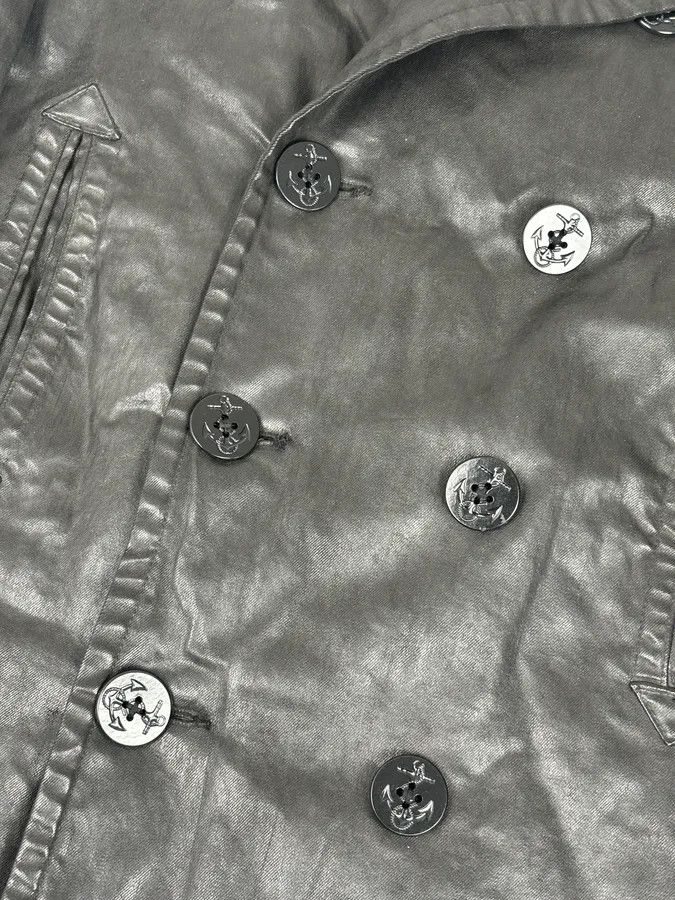 Polo Ralph Lauren AW2015 Ralph Lauren Black Officer Waxed Double-Breasted Coat Size US L / EU 52-54 / 3 - 9 Thumbnail