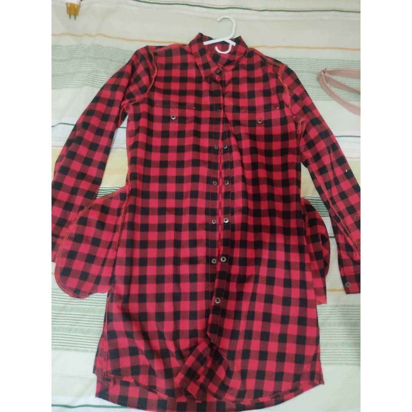 Other Red dress with black plaid pattern Size XXS / US 00 / IT 34 - 3 Thumbnail