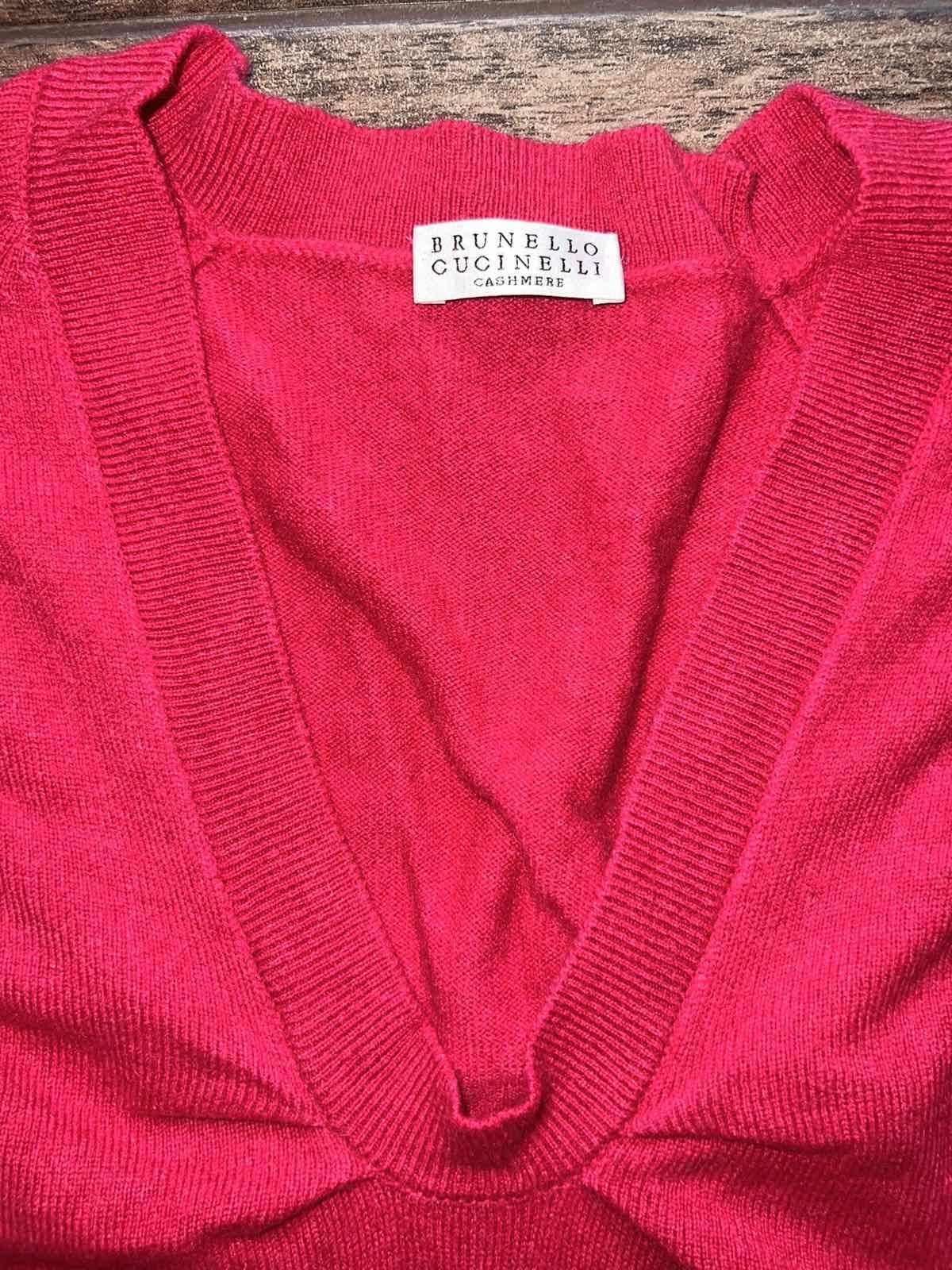 Brunello Cucinelli Vintage Brunello Cucinelli 100% cashmere knit shirts pink Size M / US 6-8 / IT 42-44 - 3 Thumbnail