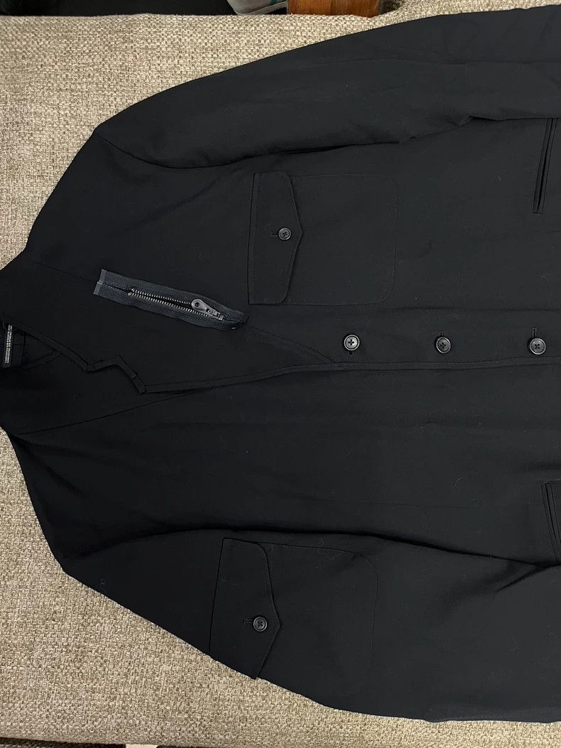 Yohji Yamamoto Yohji Yamamoto size 3 17ss multi-pocket zipper long blazer Size 36R - 5 Thumbnail