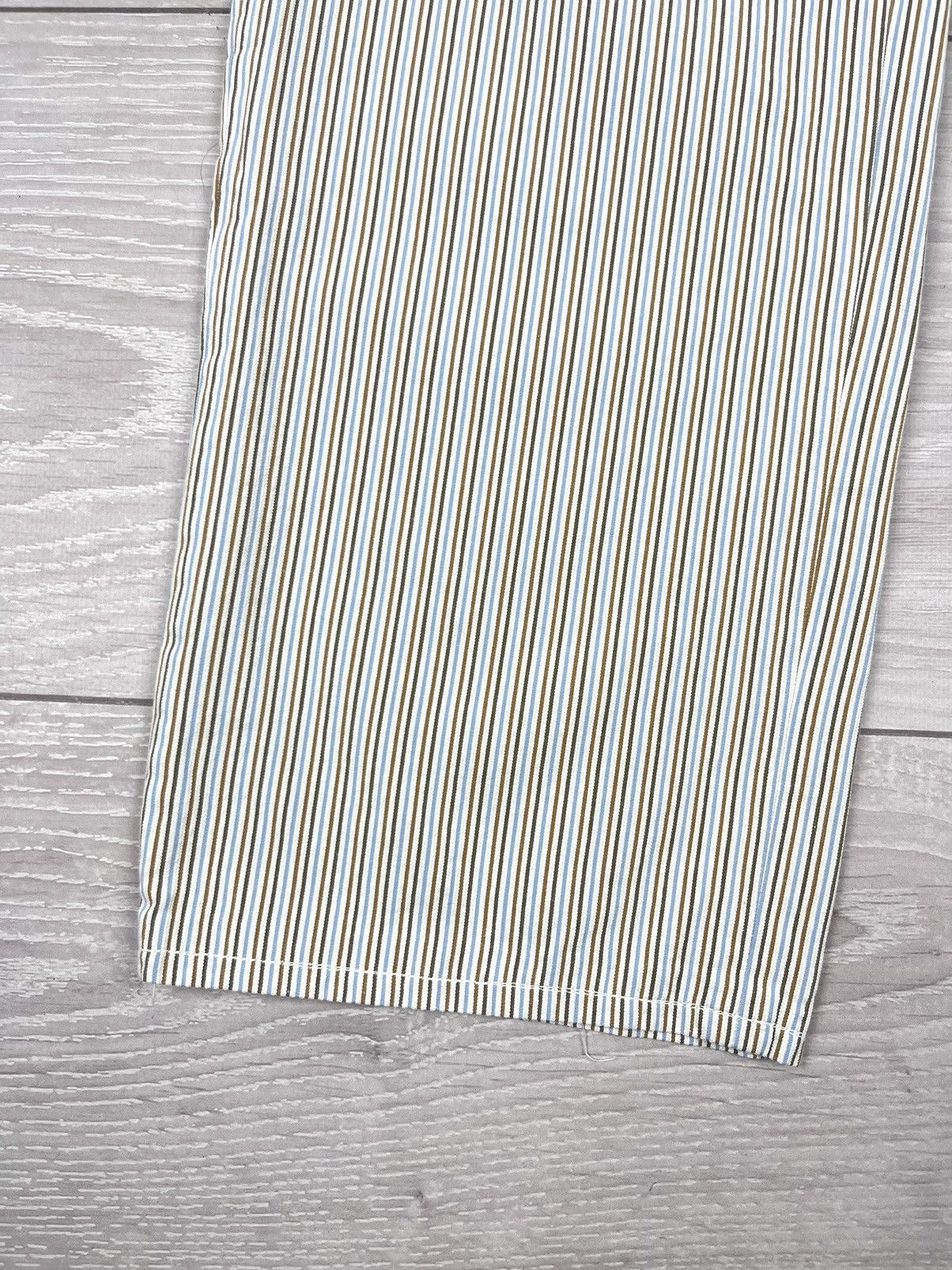 Marco Pescarolo Marco Pescarolo White Cotton Striped Luxury Chinos Pants Size US 34 / EU 50 - 3 Thumbnail