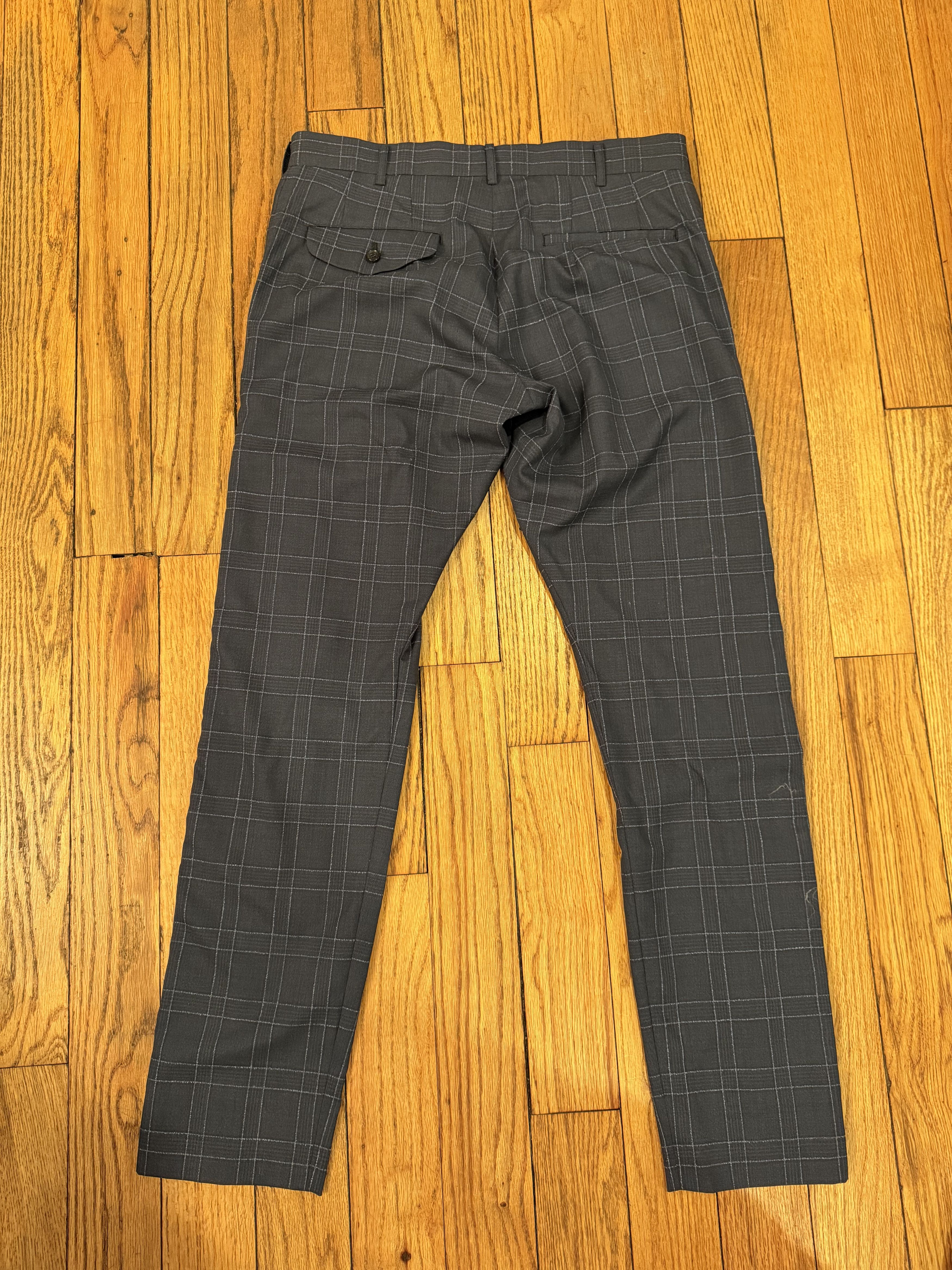 Comme des Garcons Homme Plus Blue Checked Dress Pant Size US 32 / EU 48 - 4 Thumbnail
