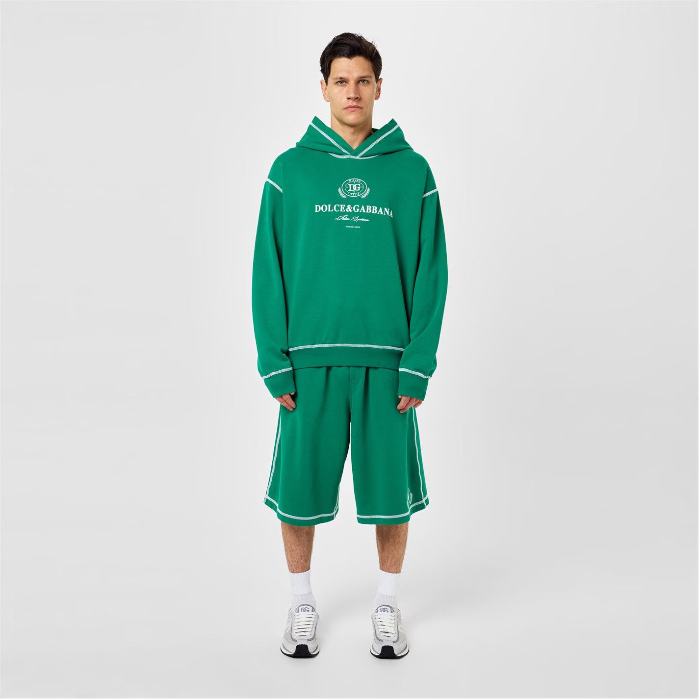 Dolce & Gabbana o1g2r1mq0426 Logo Jogging Shorts in Green Size US 32 / EU 48 - 5 Thumbnail
