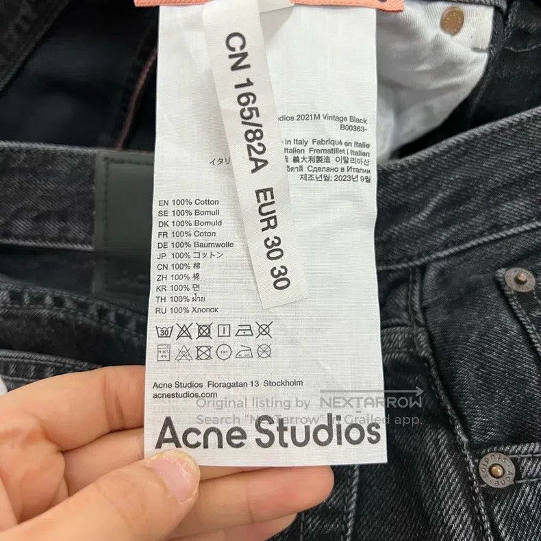 Acne Studios Acne Studios Black Washed Wide Leg Jeans Size US 30 / EU 46 - 4 Thumbnail