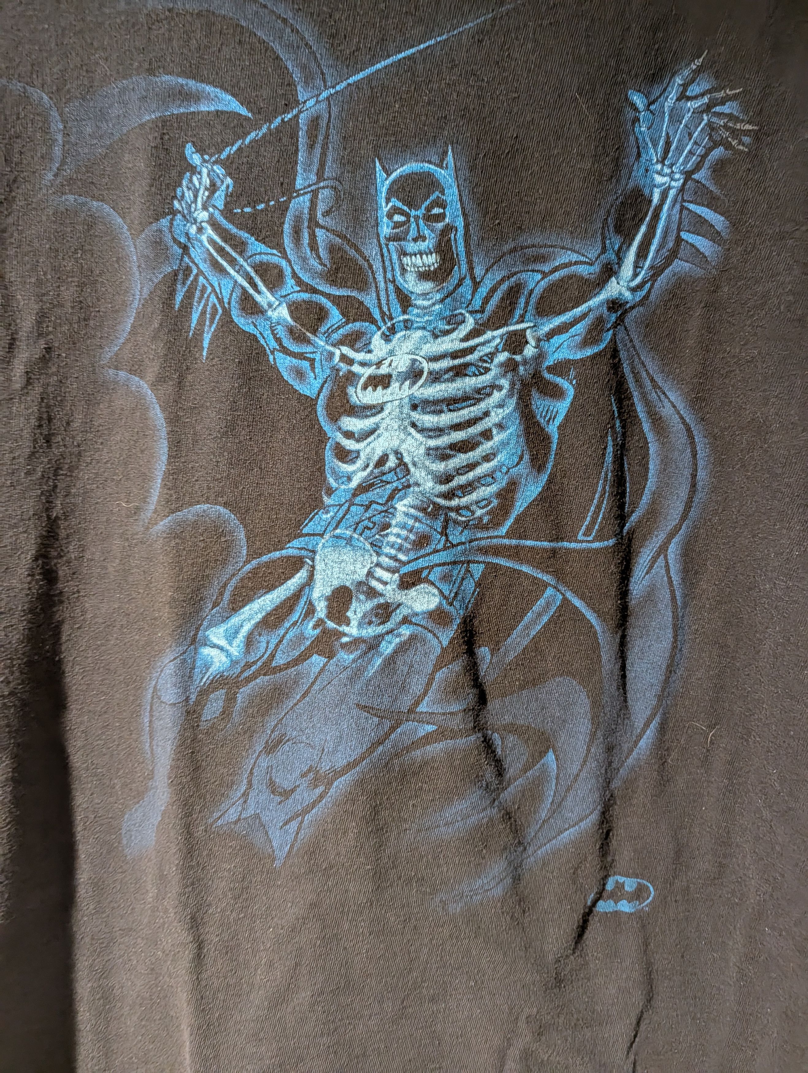 DC Comics Vintage Batman Skeleton Graphic T Shirt DC Comics Y2K Tee Size US XXL / EU 58 / 5 - 2 Thumbnail