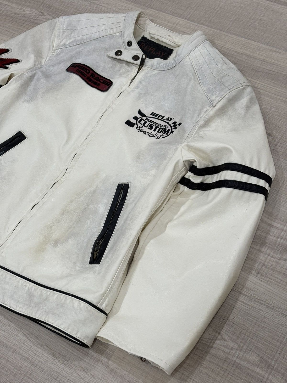 Replay Vintage Replay Biker Leather Jacket Size US M / EU 48-50 / 2 - 5 Thumbnail