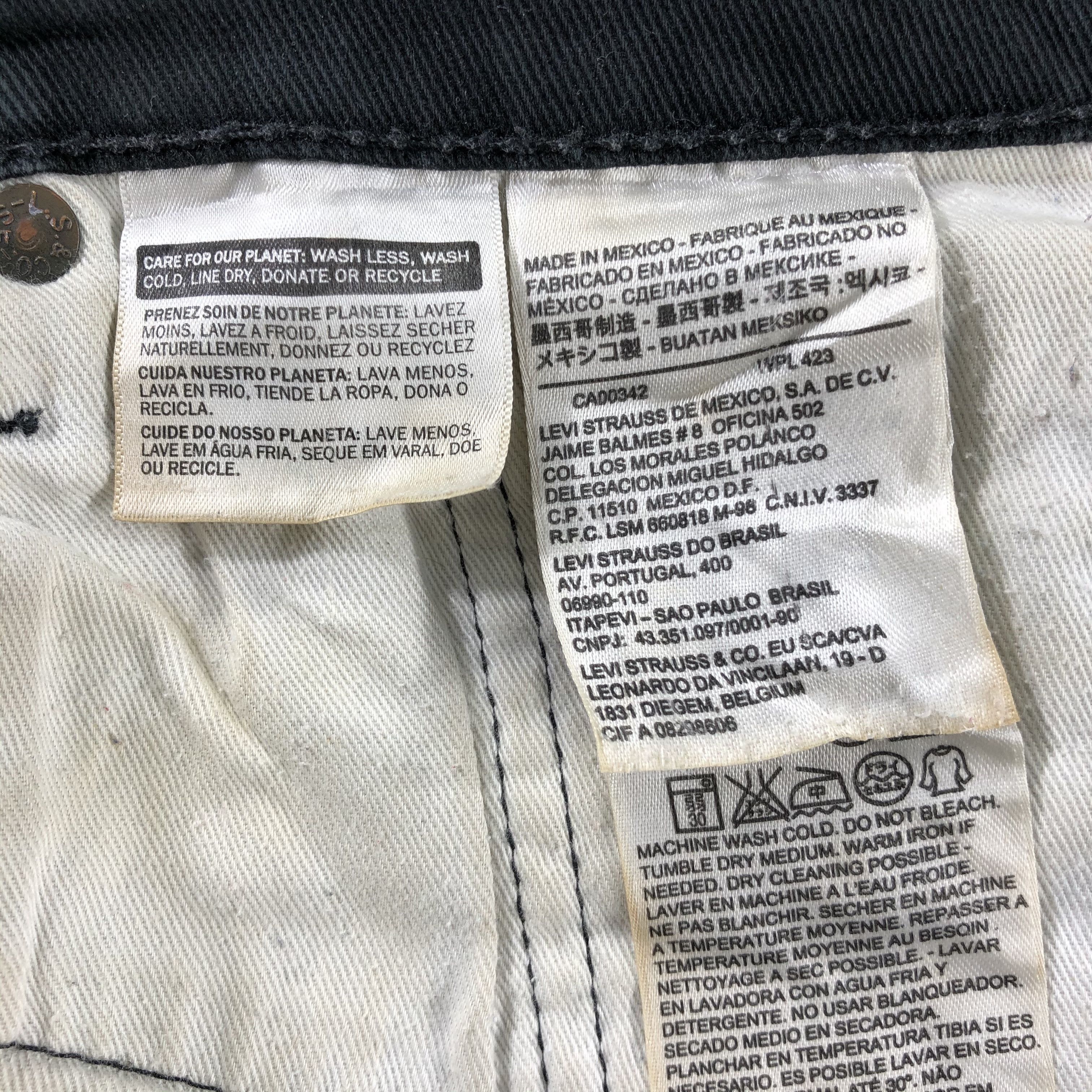 Levi's Vintage Faded Black Levis 501 Jeans-J2572 Size US 34 / EU 50 - 12 Thumbnail