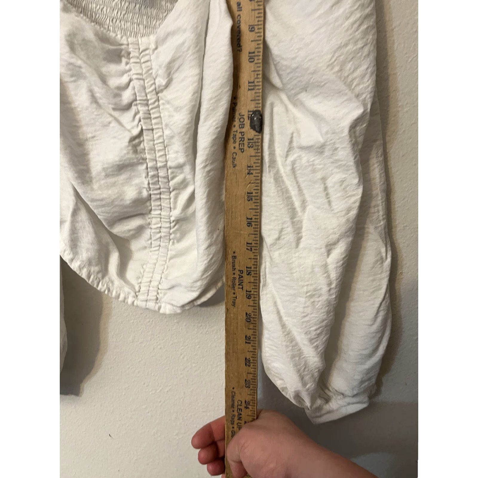 Vintage A New Day Blouse Shirt Womens Off Shoulder Cropped Long Sleeve White S Size S / US 4 / IT 40 - 4 Thumbnail