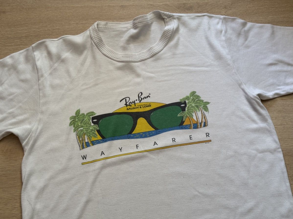 RayBan Vintage 90’s 1987 Ray Ban Wayfarer Sunglasses Rare T-Shirt Size US L / EU 52-54 / 3 - 2 Thumbnail