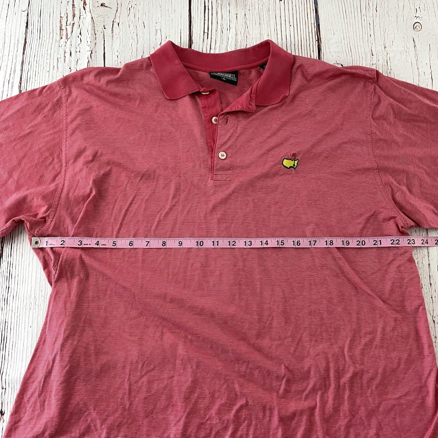 Vintage Master's Clubhouse Collection Striped Short Sleeve Golf Polo Shirt Men's XL Pink Size US XL / EU 56 / 4 - 5 Thumbnail